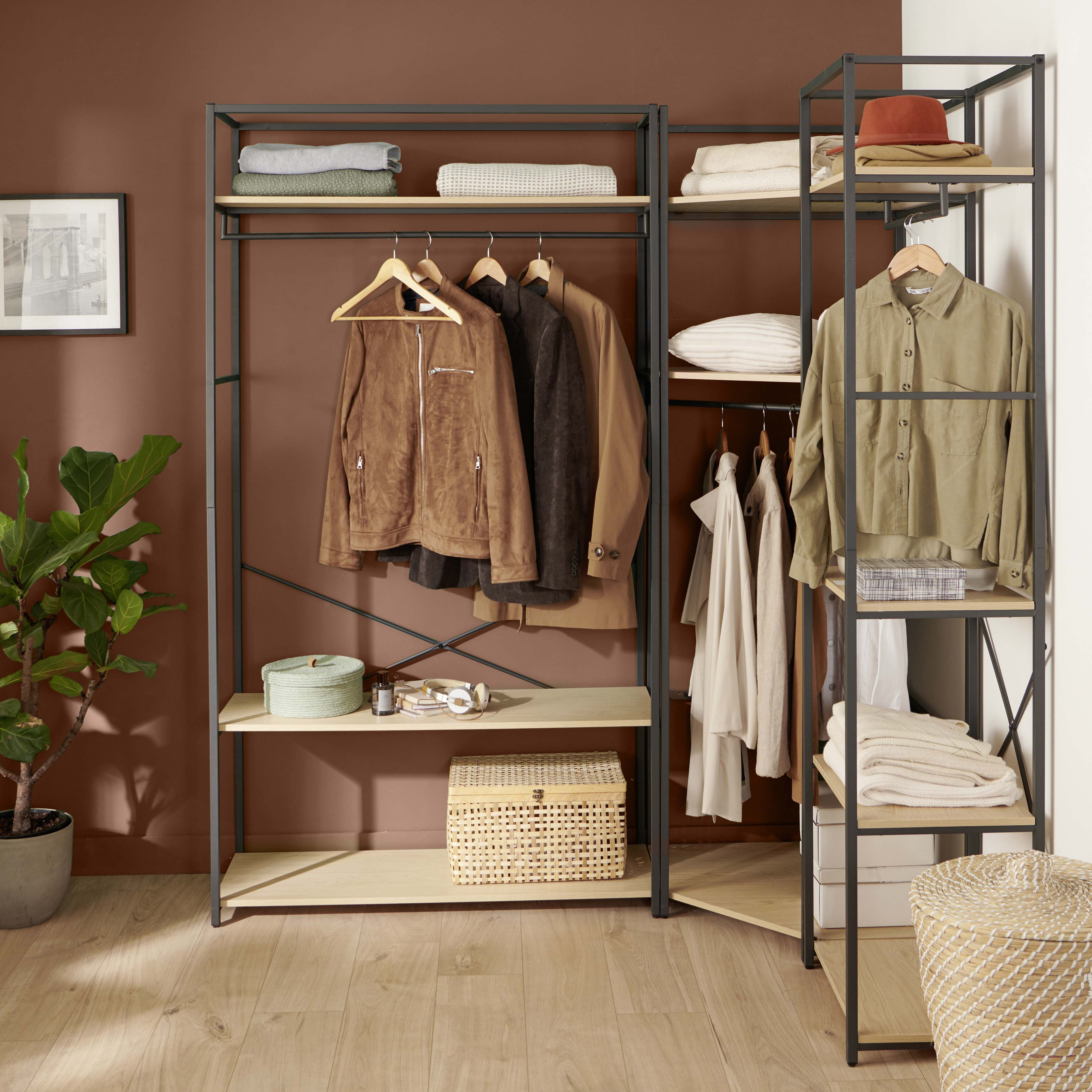 Portants Vêtements en Bois et Métal - Lot de 3 - JUNE