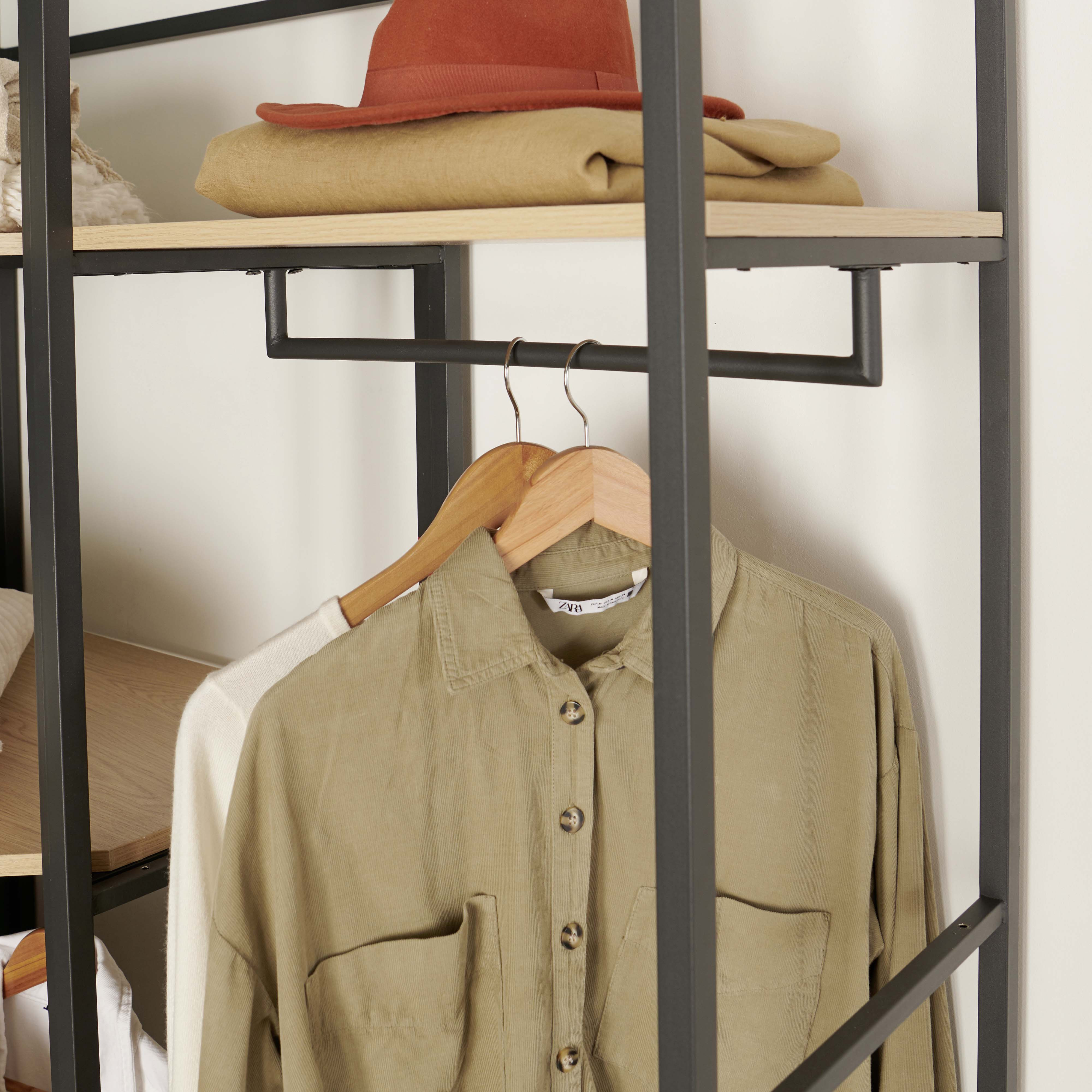 Portants Vêtements en Bois et Métal - Lot de 3 - JUNE