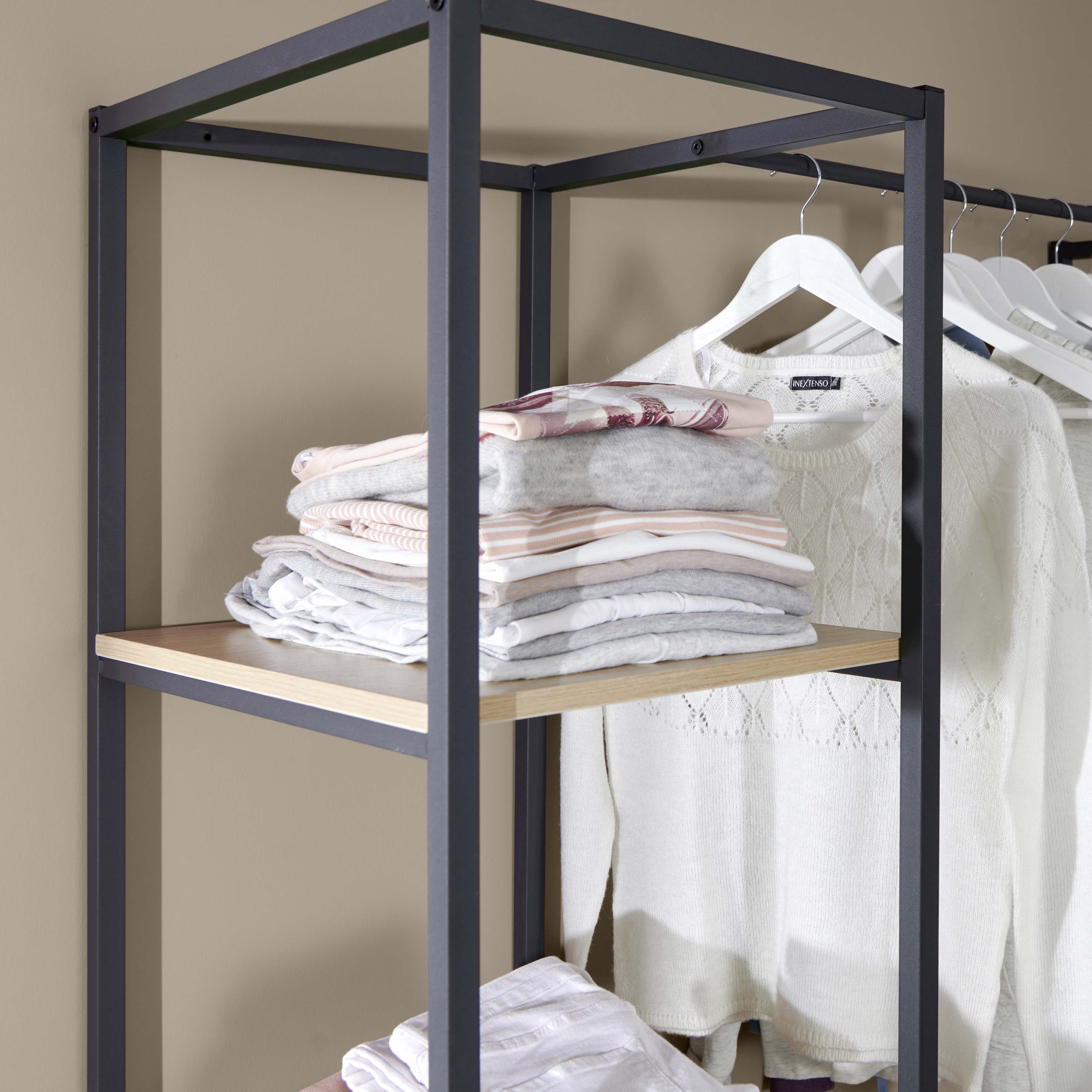 Portant vêtements bois et métal L120 x H200 cm KLEID