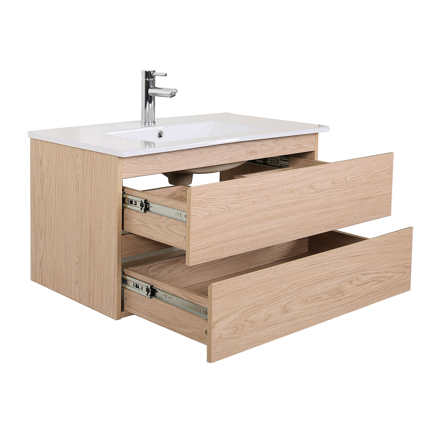 Ensemble 3 pièces SORRENTO 80cm décor chêne