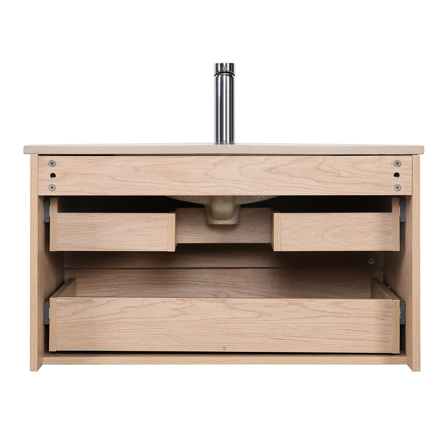 Ensemble meubles de salle de bain 5 pièces SORRENTO 80cm décor chêne