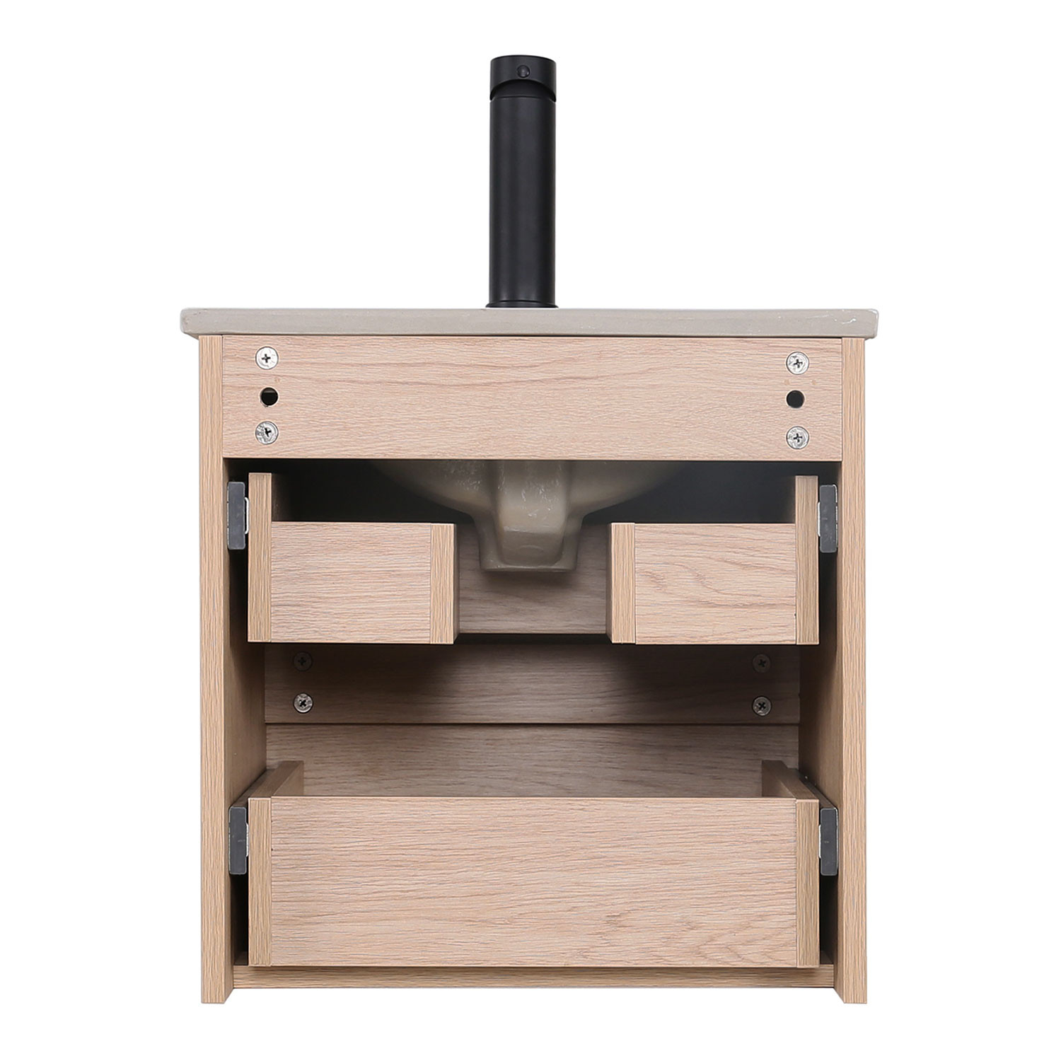 Ensemble meubles de salle de bain 3 pièces SORRENTO 45cm décor chêne