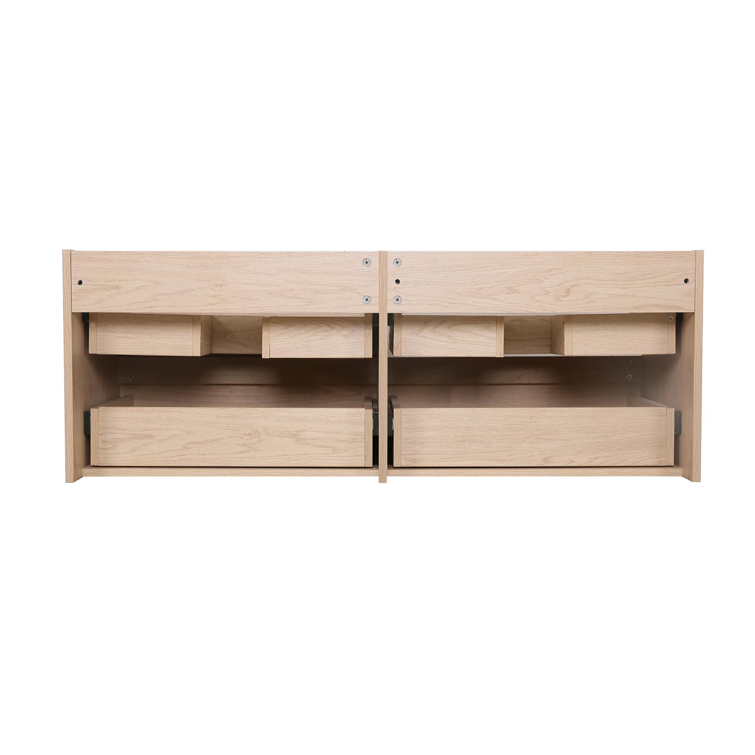 Ensemble meuble double vasque décor chêne  120cm + vasque + 2 miroirs + colonne