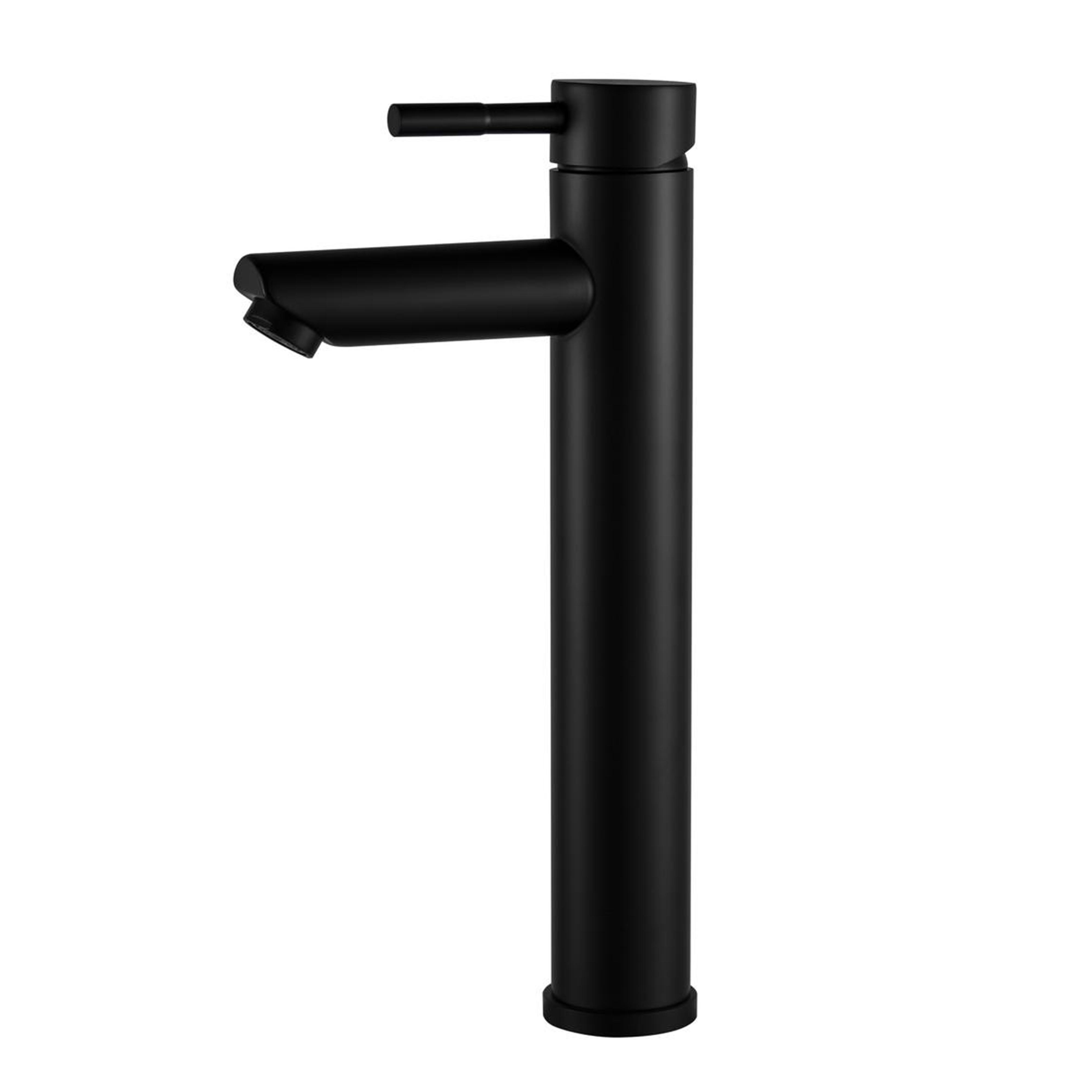 Meuble lave-mains plan fin porte-serviettes dessous + vasque noire + robinet + miroir