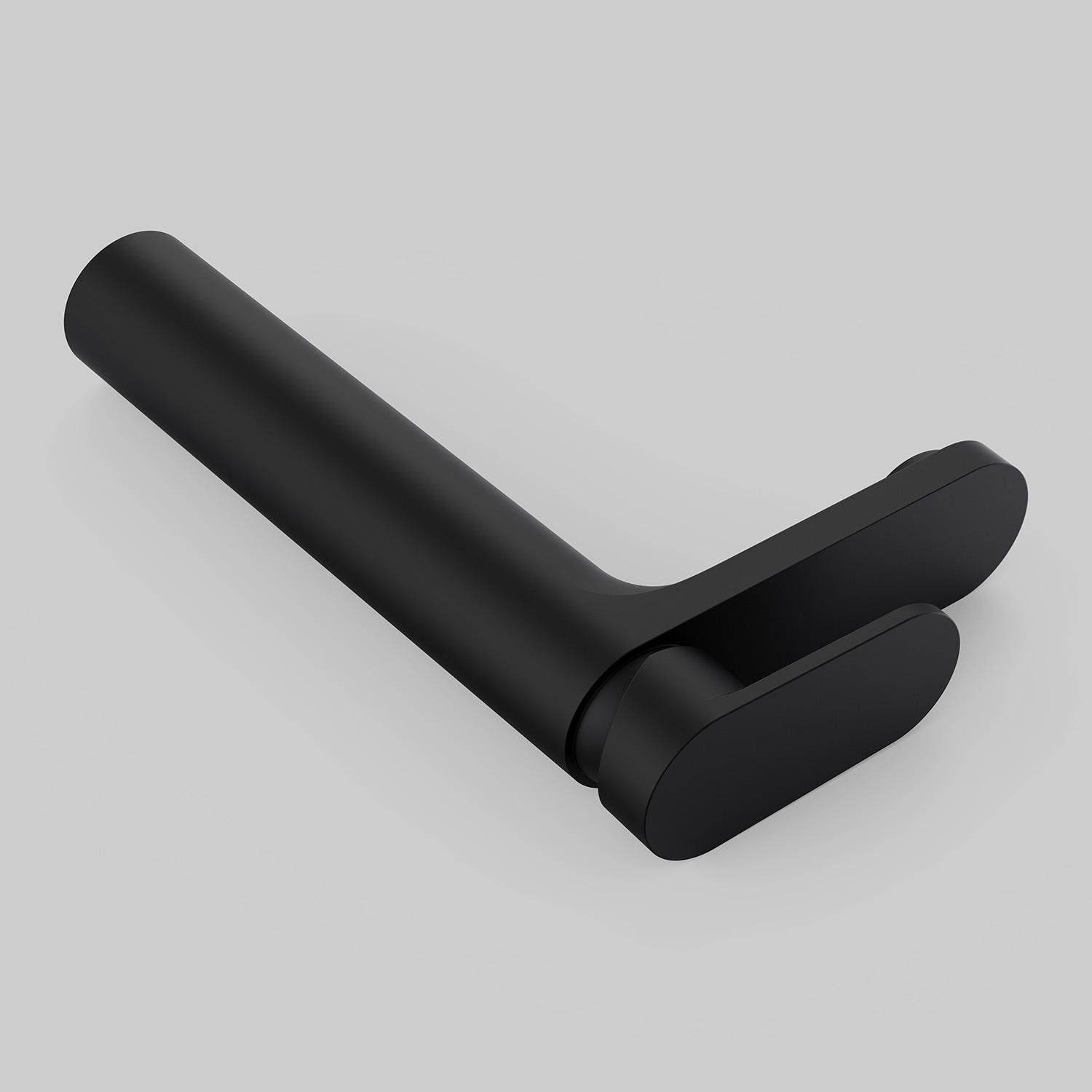 Robinet de salle de bain mitigeur bec haut noir H25,3cm