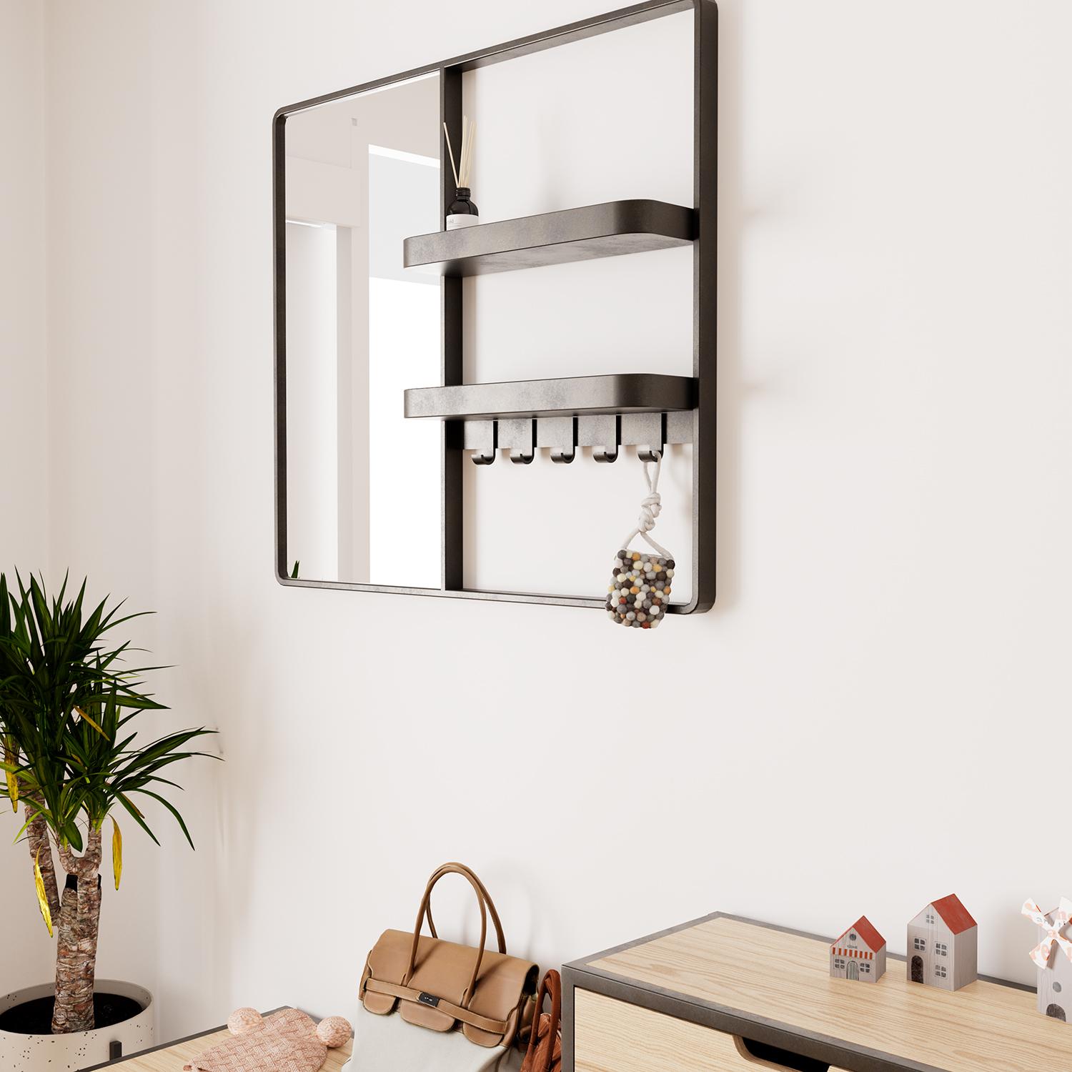 Ensemble meubles d'entrée banc + console + miroir WILKO