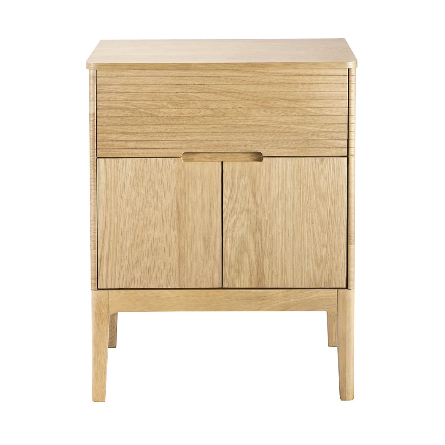 Meuble simple vasque 60 cm en chêne naturel