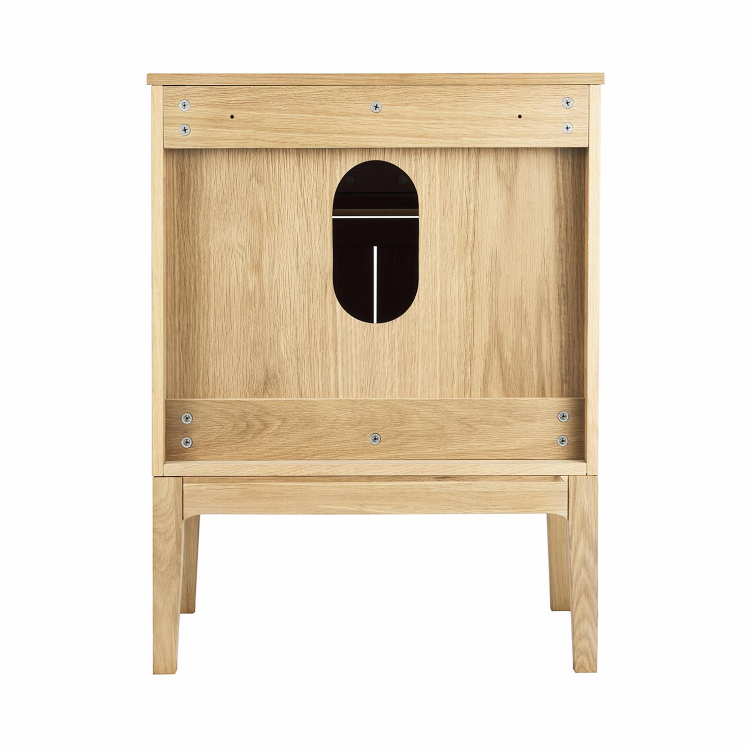 Meuble simple vasque 60 cm en chêne naturel