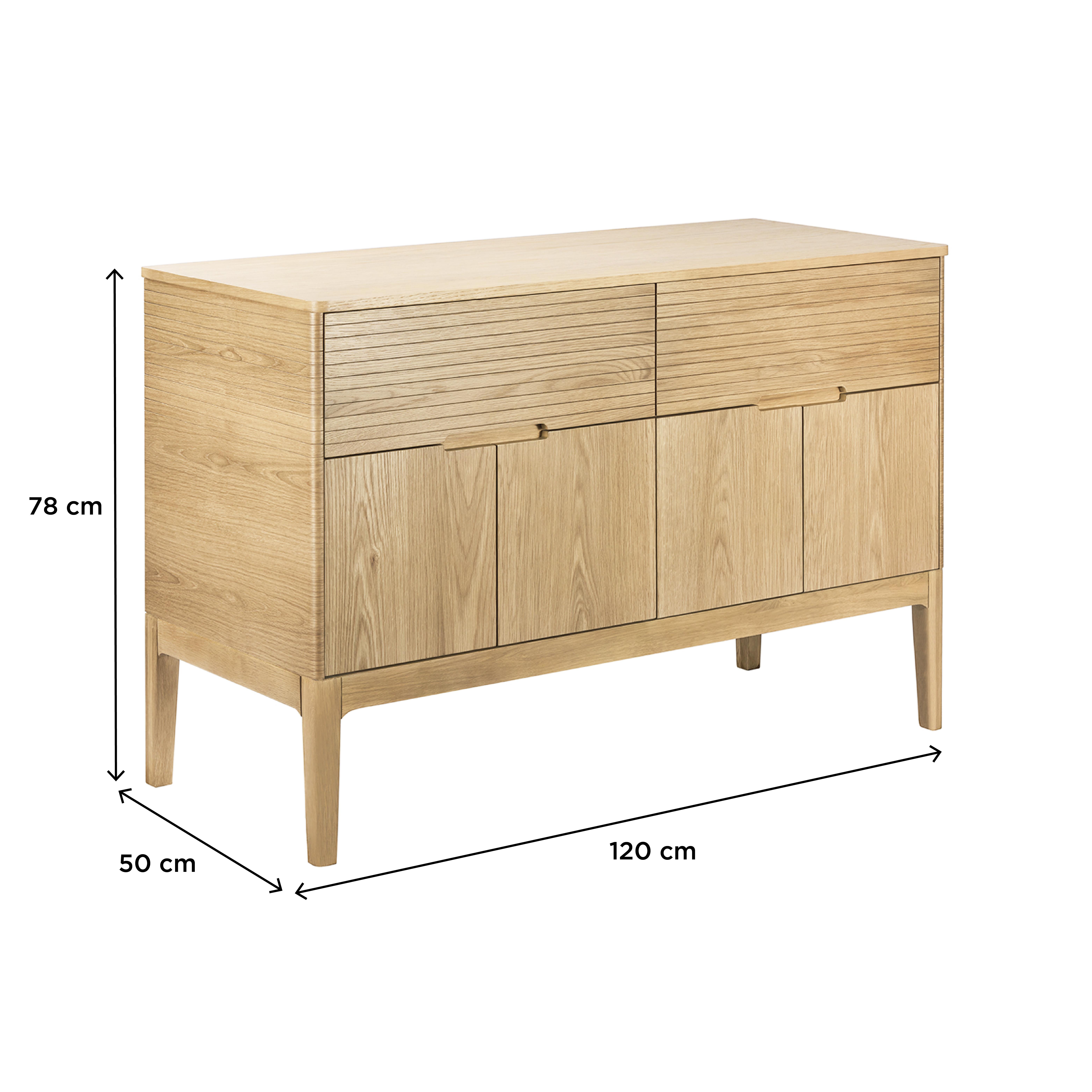 Ensemble meuble double vasque 120 cm chêne naturel + 2 vasques