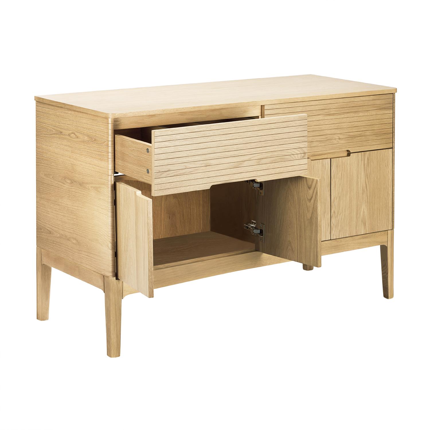 Ensemble meuble double vasque 120 cm chêne naturel + 2 vasques