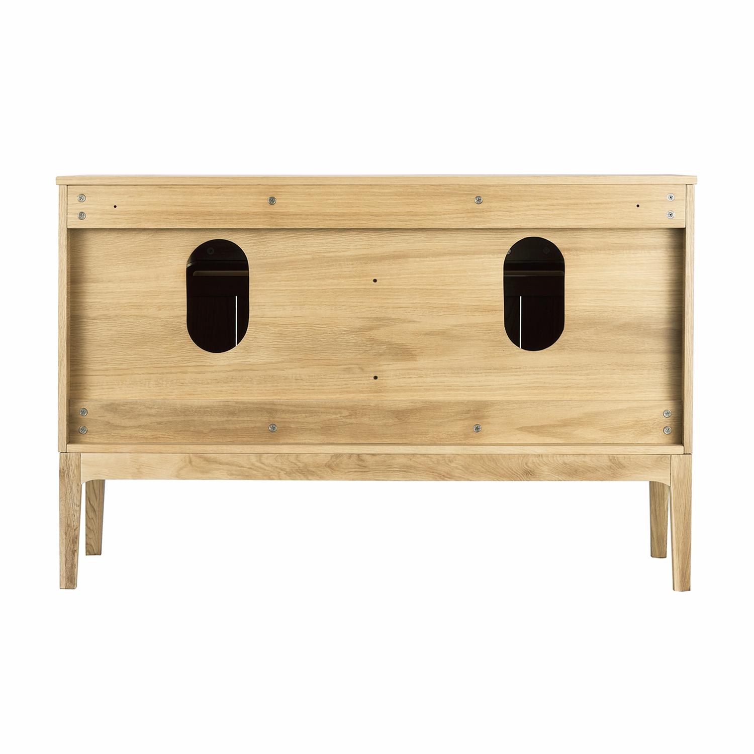 Ensemble meuble double vasque 120 cm chêne naturel + 2 vasques + 2 robinets