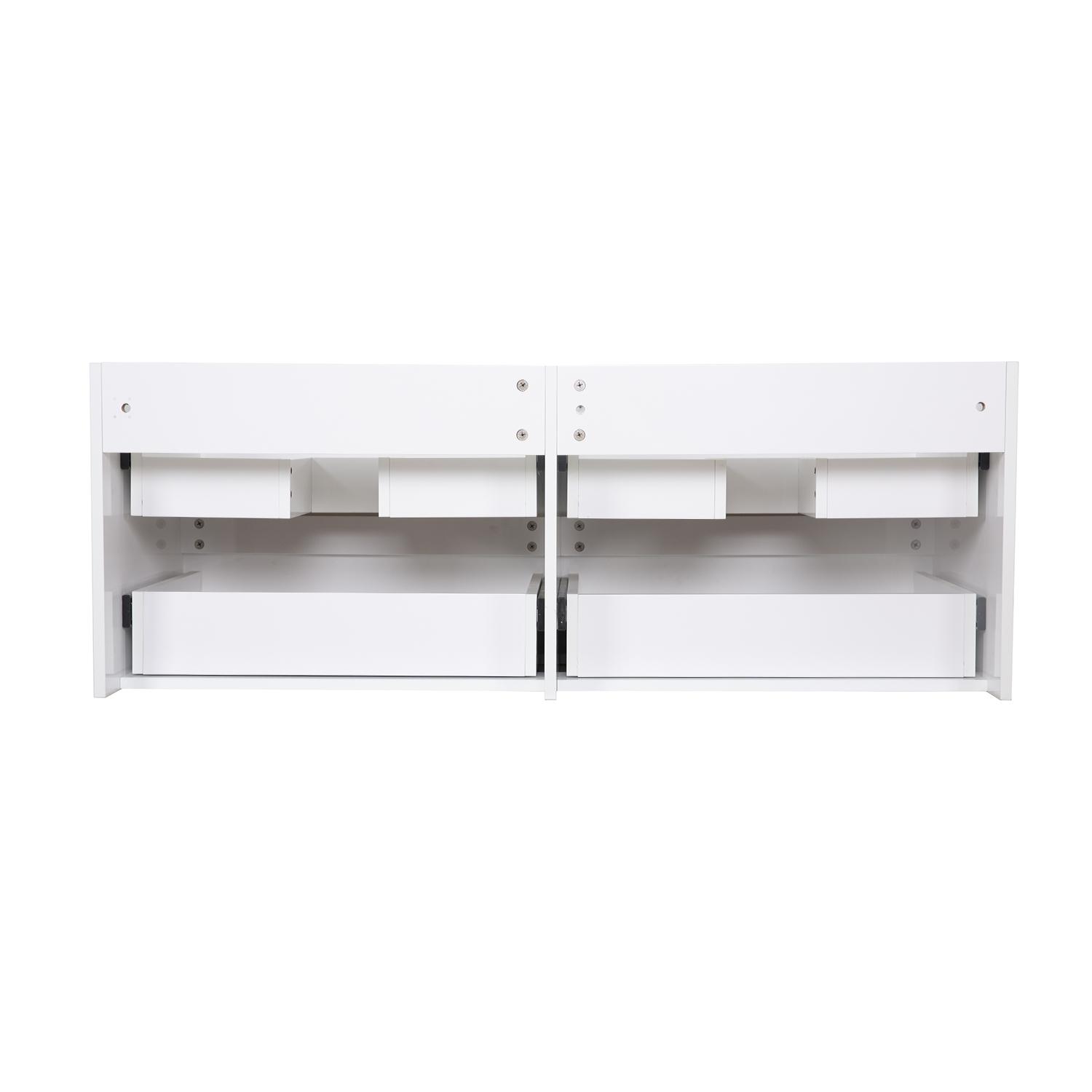 Meuble double vasque blanc  120cm  + plan double vasque