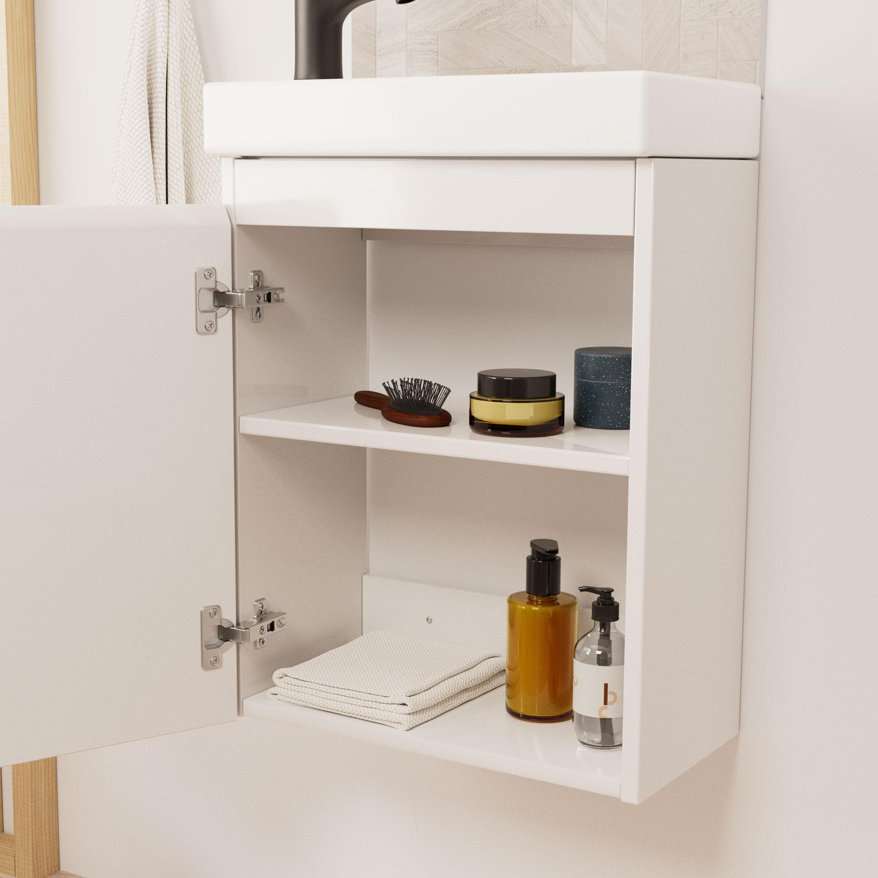 Ensemble meuble lave-mains + Miroir ovale