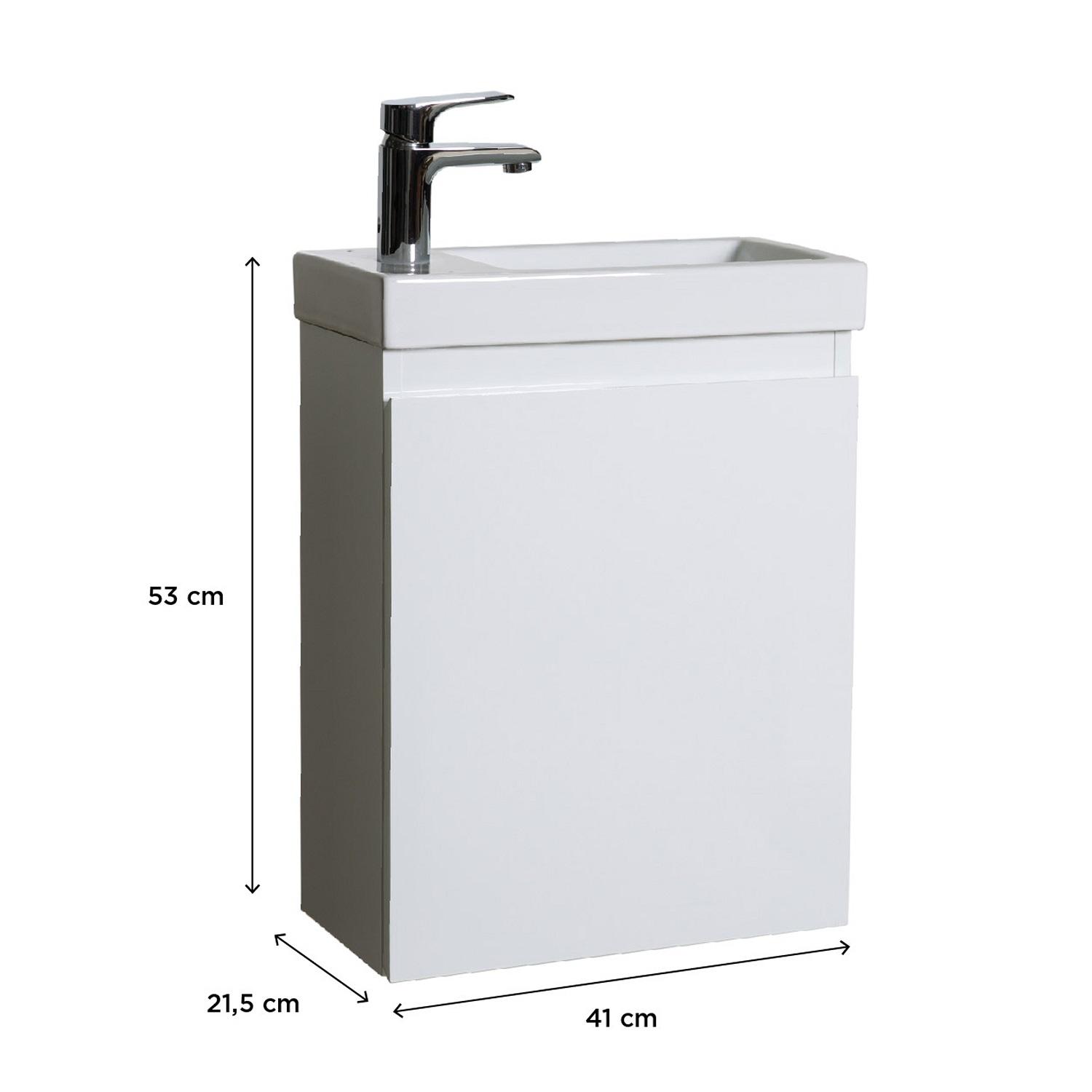 Ensemble meuble lave-mains + Robinet chromé