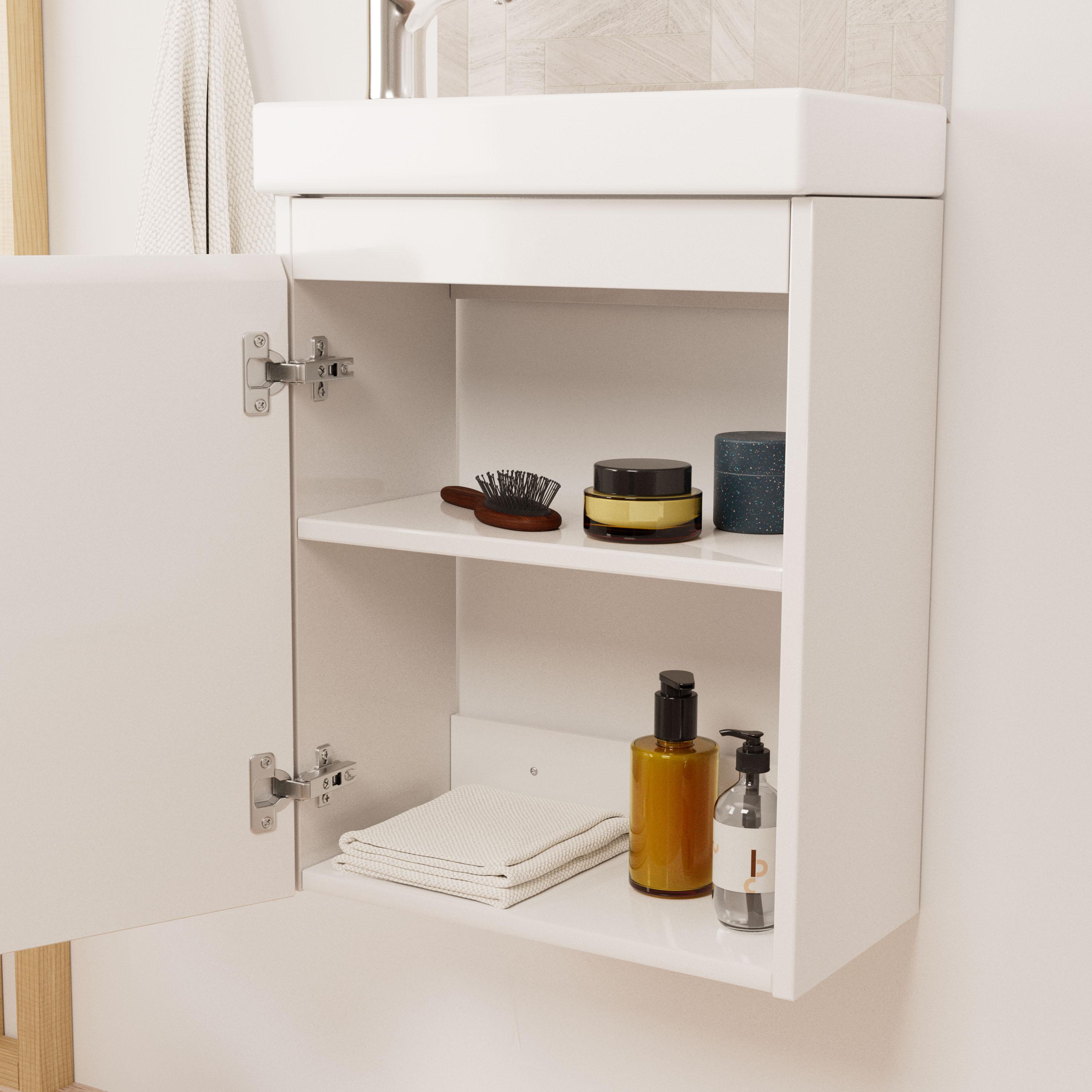 Ensemble meuble lave-mains + Robinet chromé