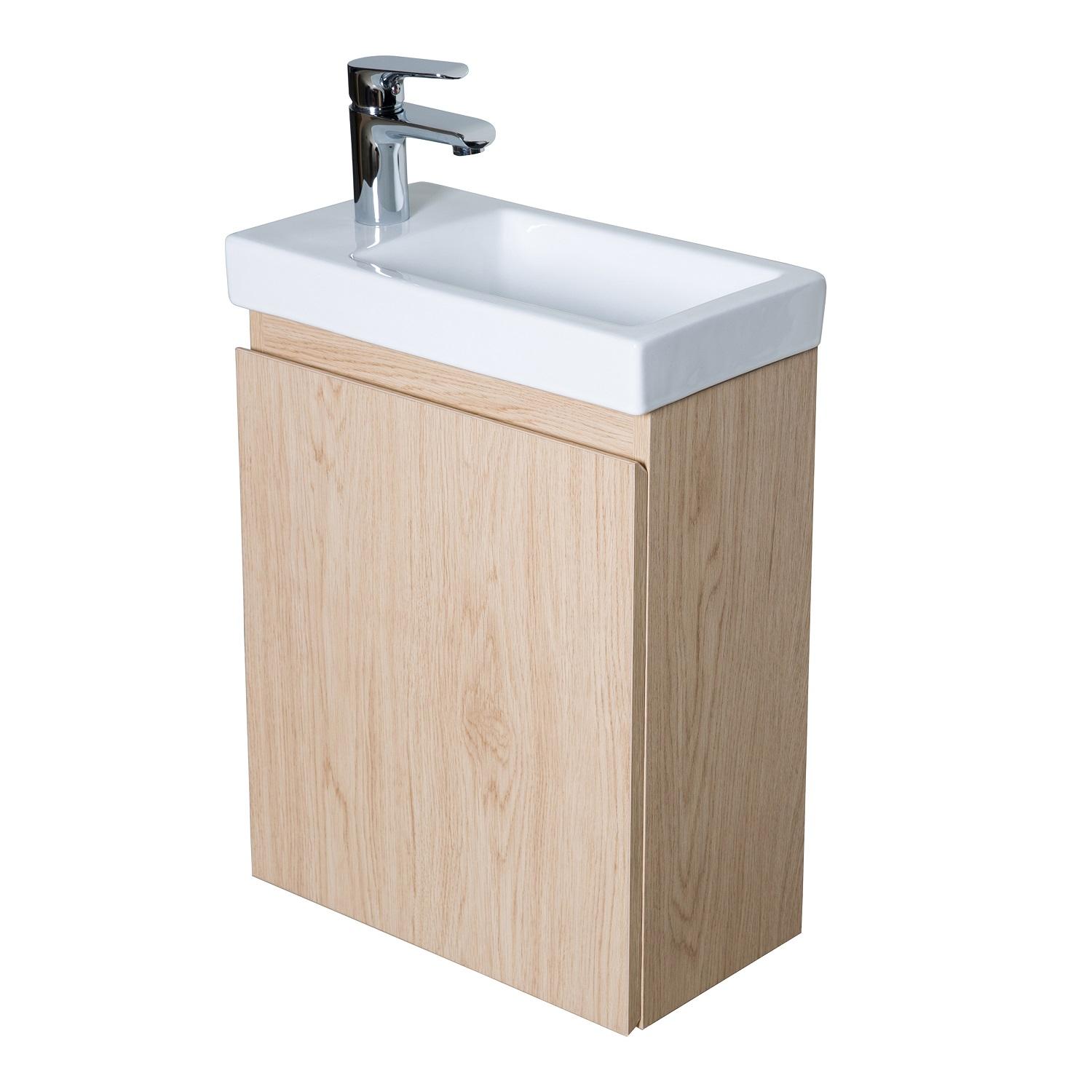 Ensemble meuble lave-mains + Robinet noir