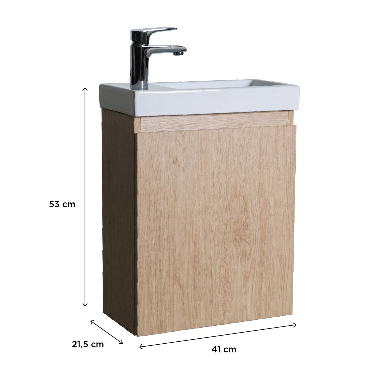 Ensemble meuble lave-mains + Robinet noir