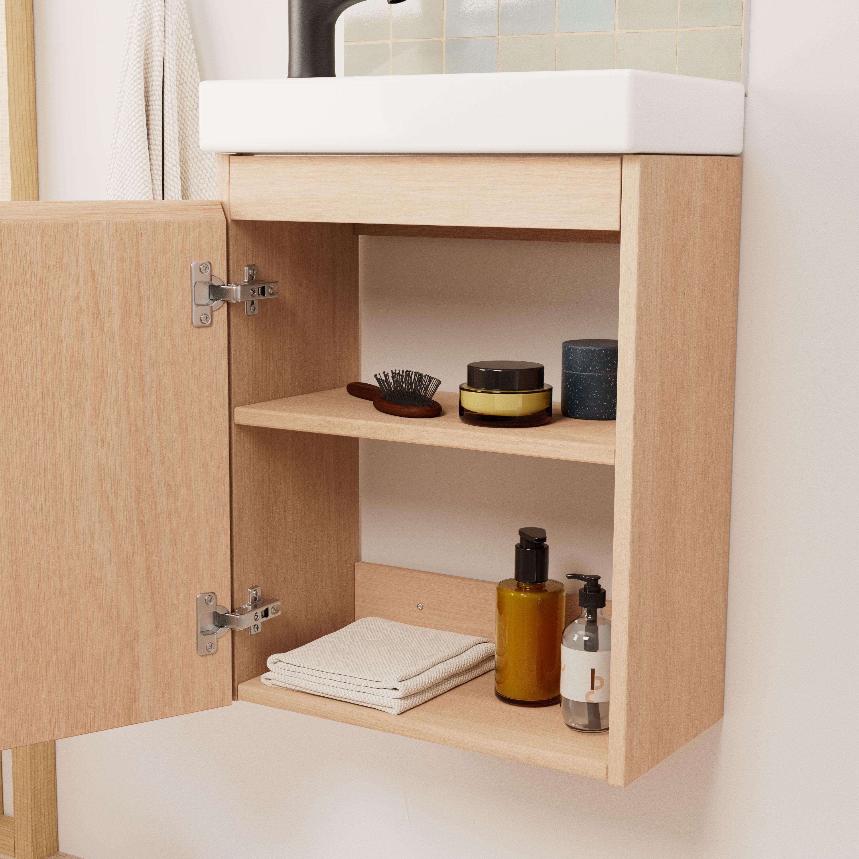 Ensemble meuble lave-mains + Robinet noir