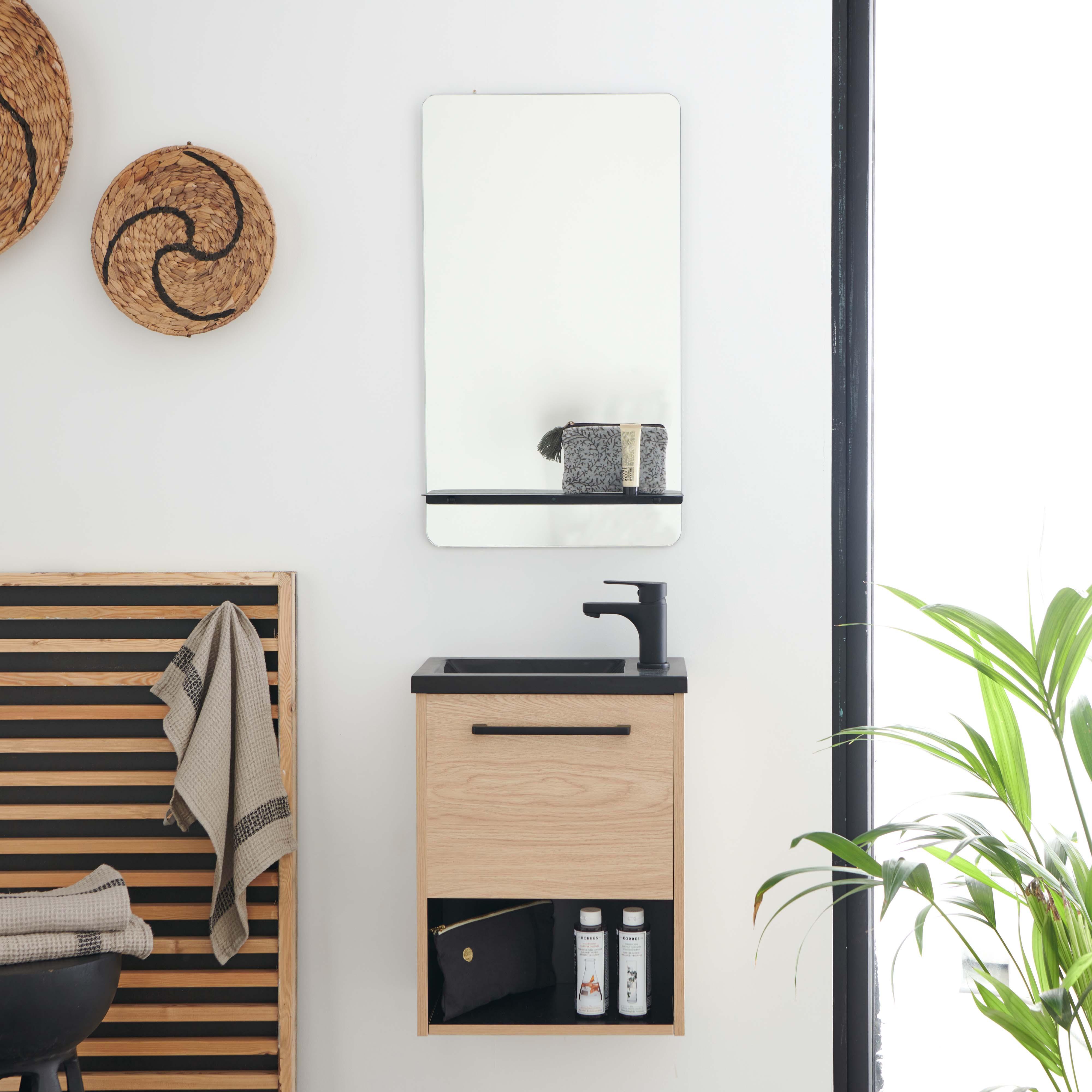 Ensemble meuble lave-mains + robinet GRIFO + Miroir SIMONA