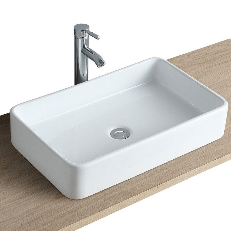 Ensemble meuble simple vasque 80 cm + vasque SADDY + robinet ROB