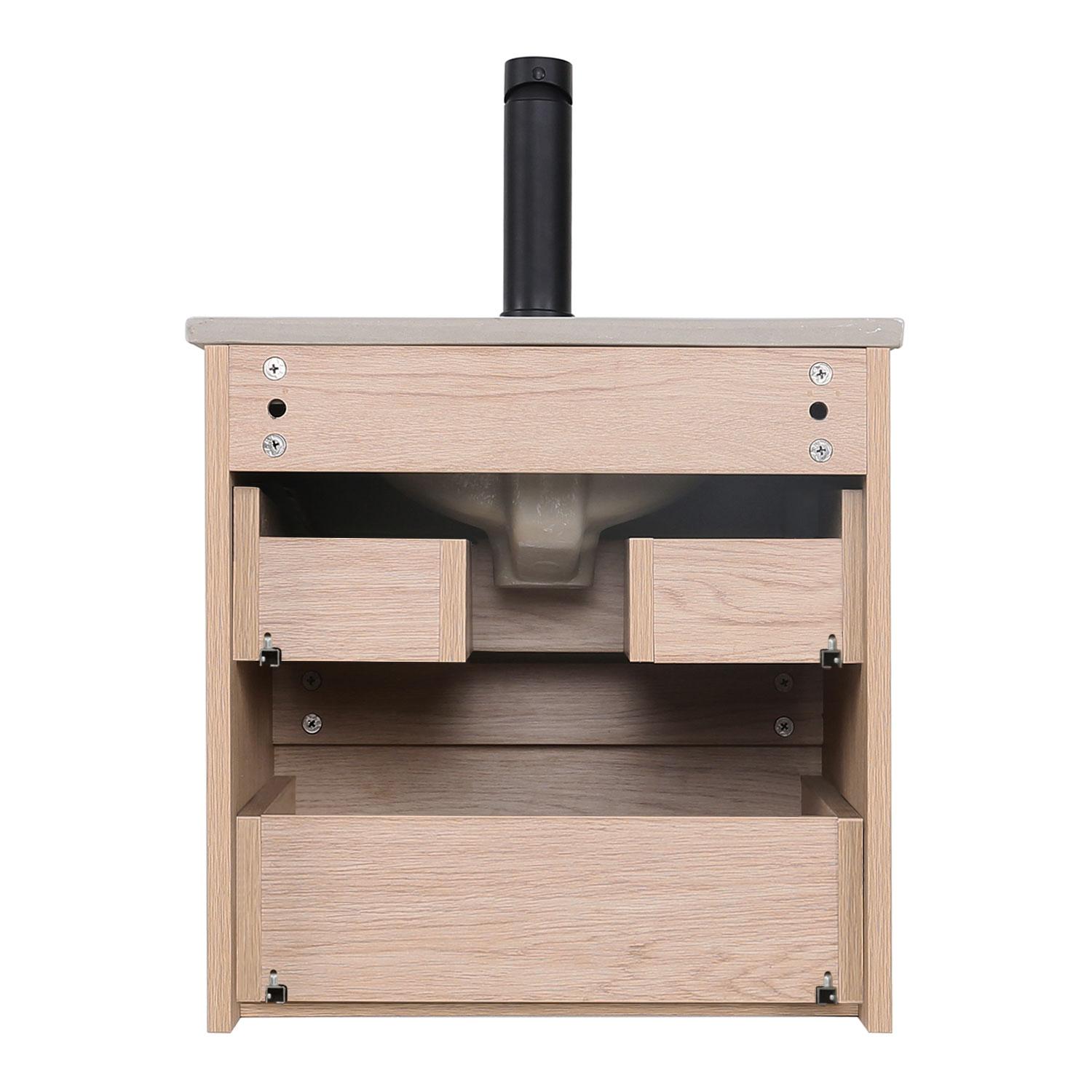 Meuble simple vasque 45 cm + vasque intégrée