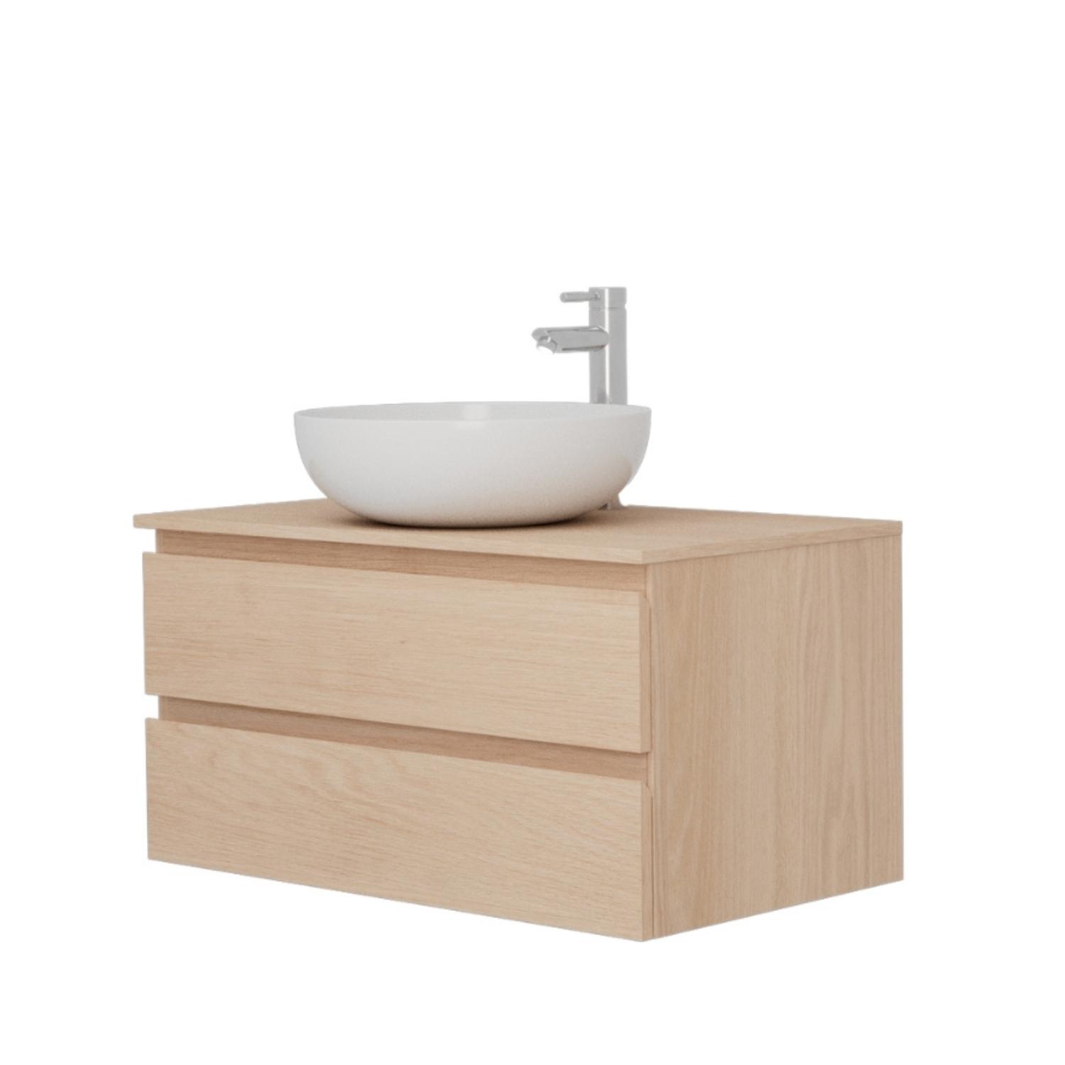 Ensemble meuble simple vasque 80 cm + vasque SACHA + robinet TAP