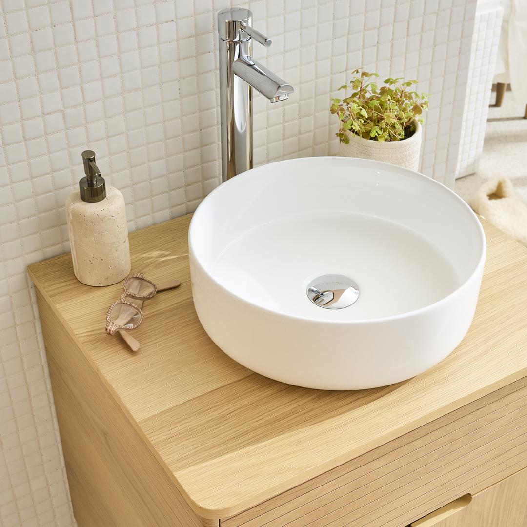 Ensemble meuble double vasque 60cm ALASKA + vasque DIEGO + robinet TAP