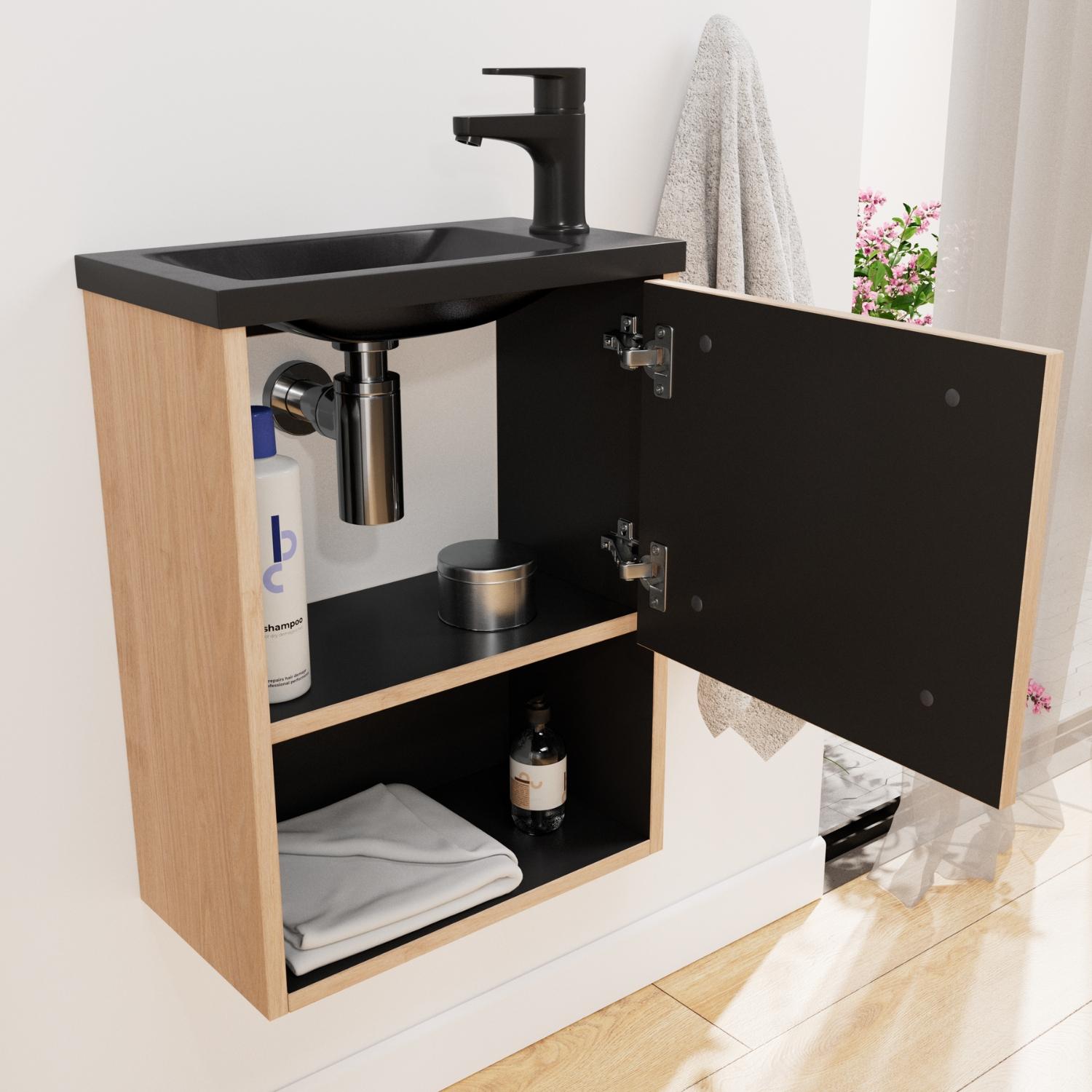 Ensemble meuble lave-mains NIKA + robinet GRIFO