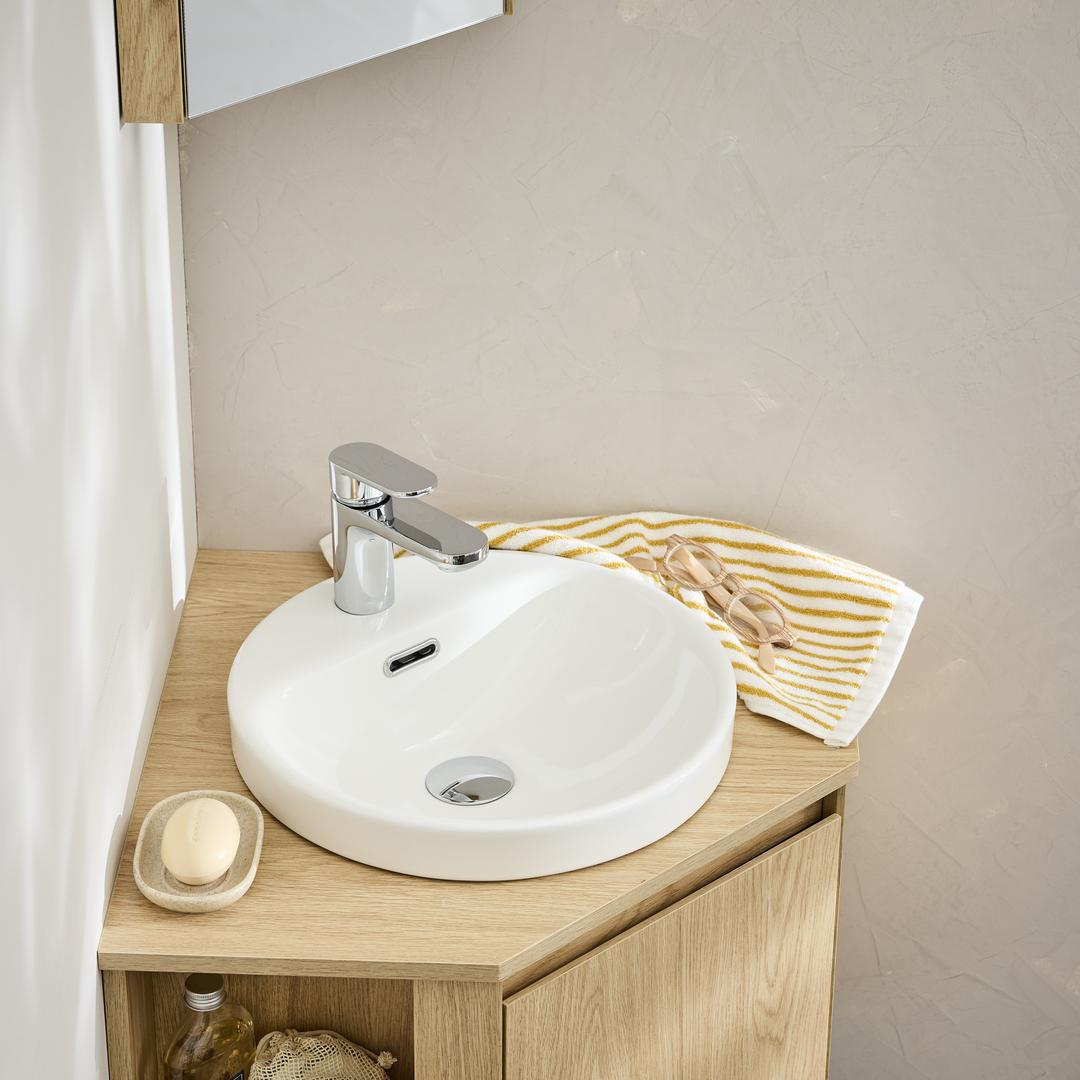 Vasque semi encastrée ronde 37x37 cm LEA