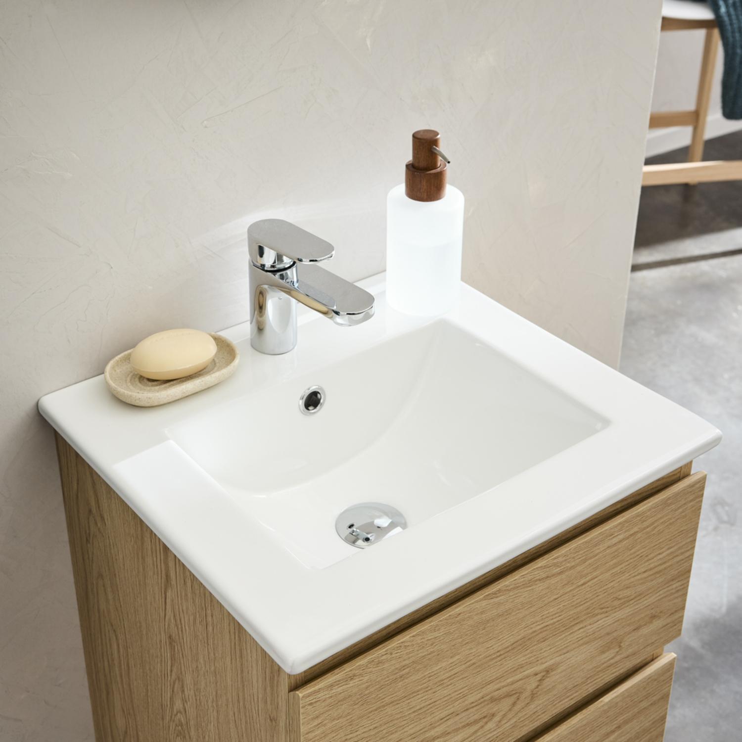 Ensemble meuble simple vasque 45 cm + robinet TAP