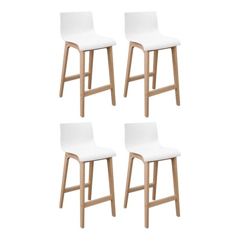 Lot de tabouret de bar en chêne 65cm TANNA