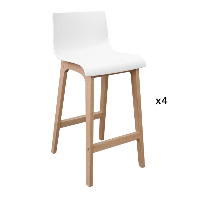 Lot de tabouret de bar en chêne 65cm TANNA