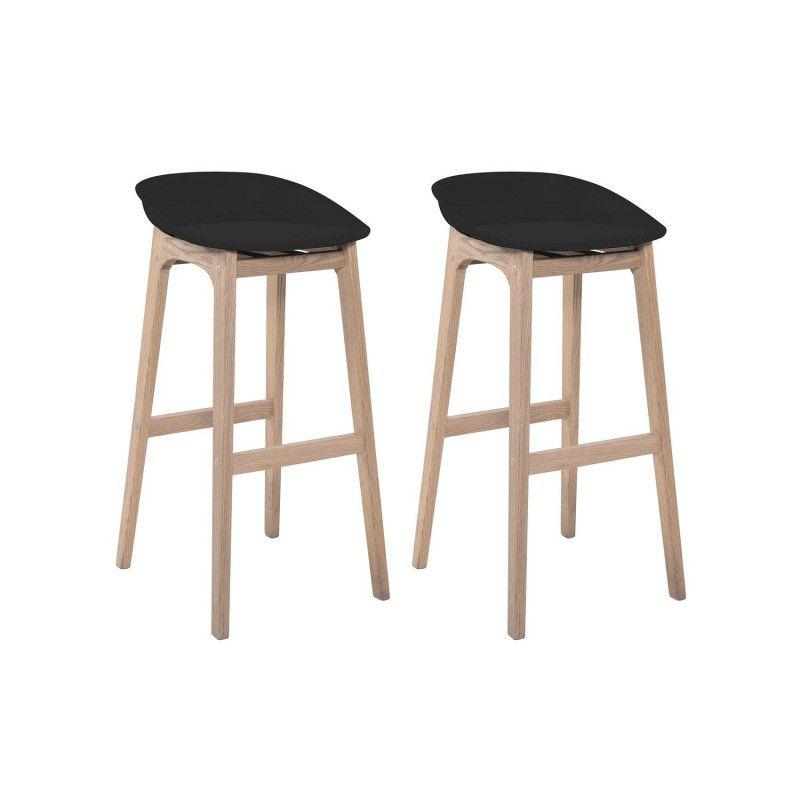 Lot de tabourets de bar en bois 65cm RIVA