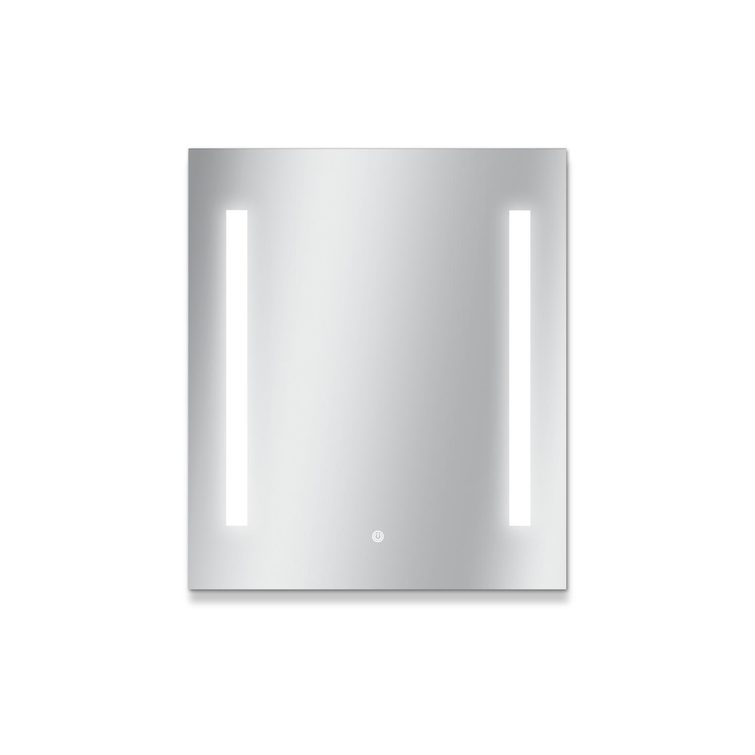 Miroir LED rectangulaire L 60/80cm éclairage latéral