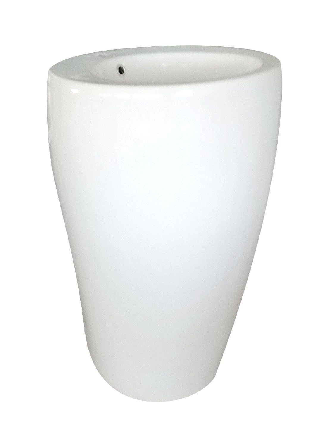 Lavabo colonne en céramique blanche H85 BOSTON