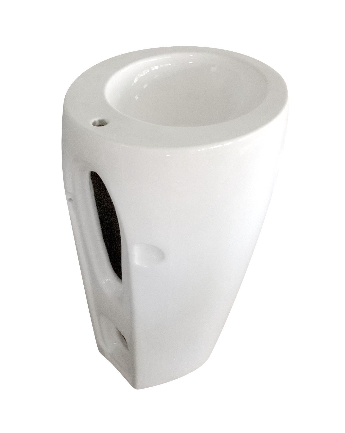 Lavabo colonne en céramique blanche H85 BOSTON
