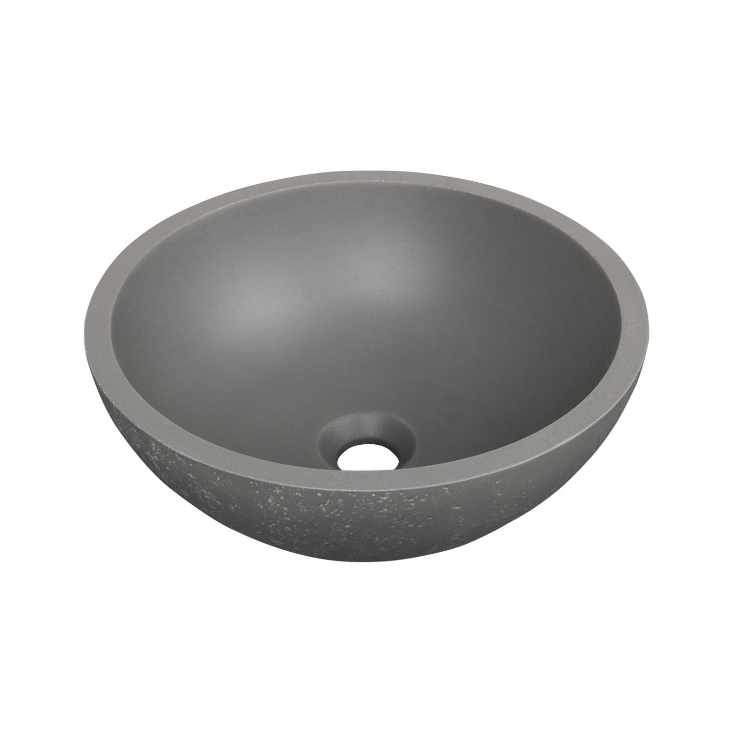 Vasque à poser bol en béton travertin 36,2cm