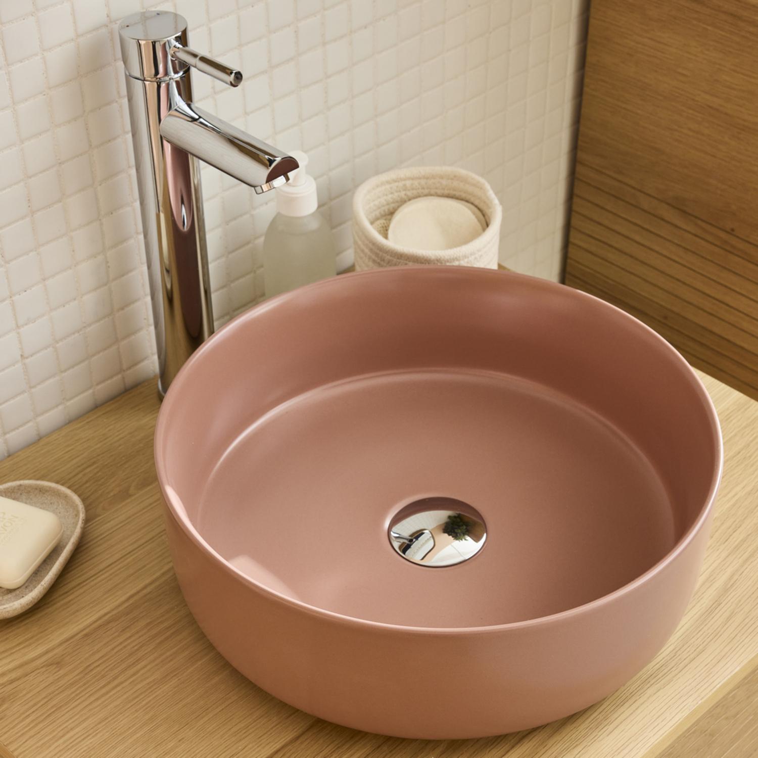 Vasque à poser ronde en céramique 36cm