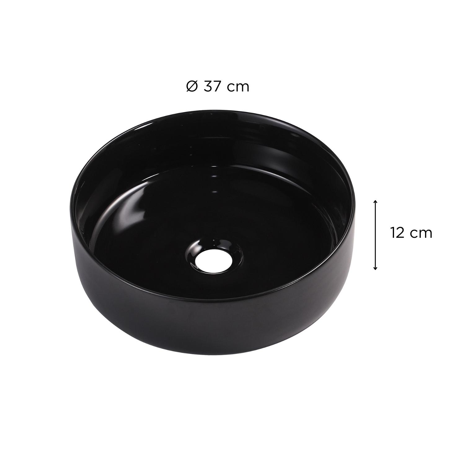 Vasque à poser ronde en céramique 36cm