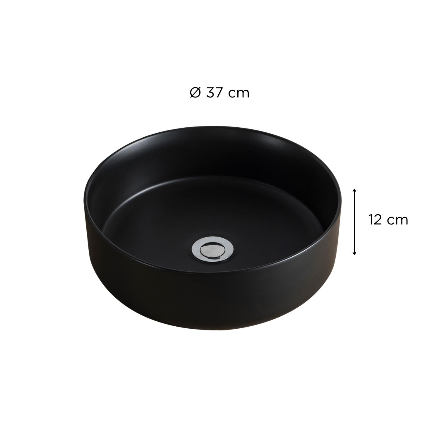 Vasque à poser ronde en céramique 36cm