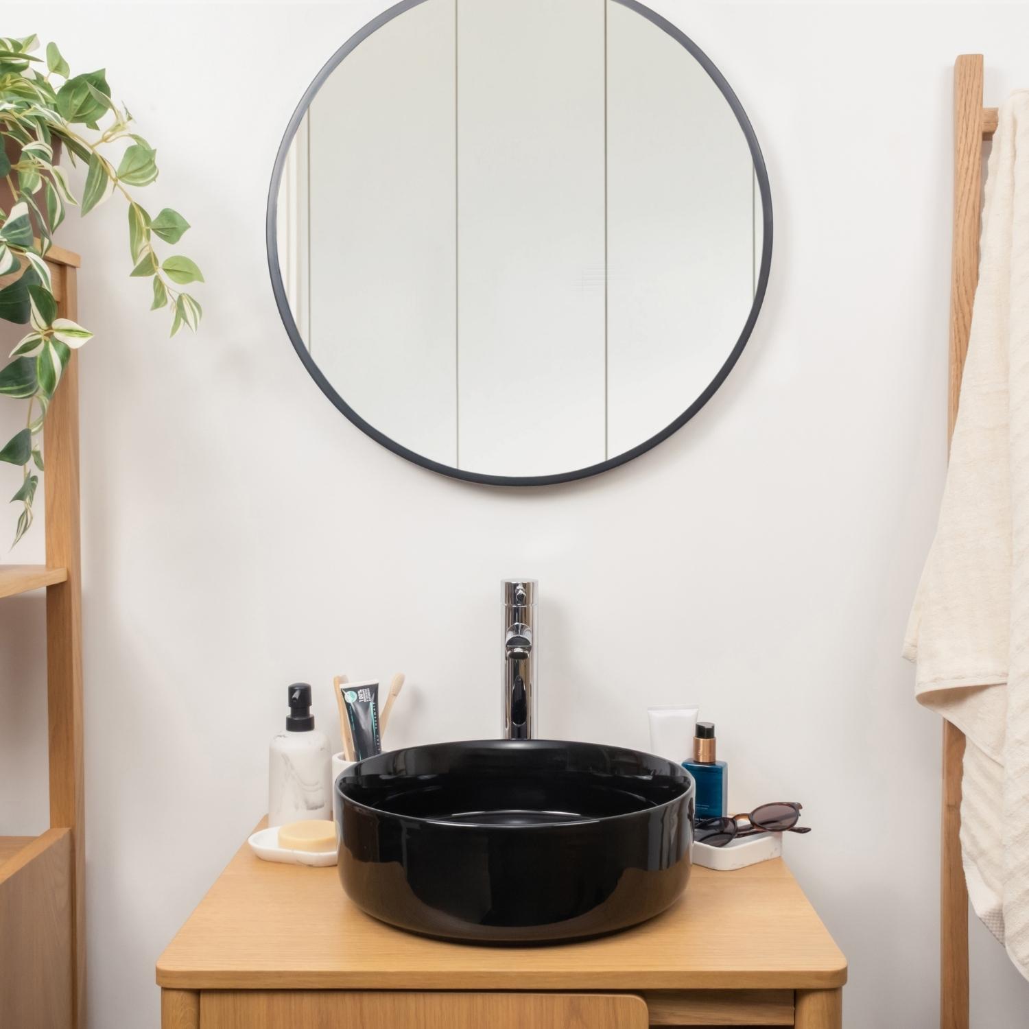 Vasque à poser ronde en céramique 36cm