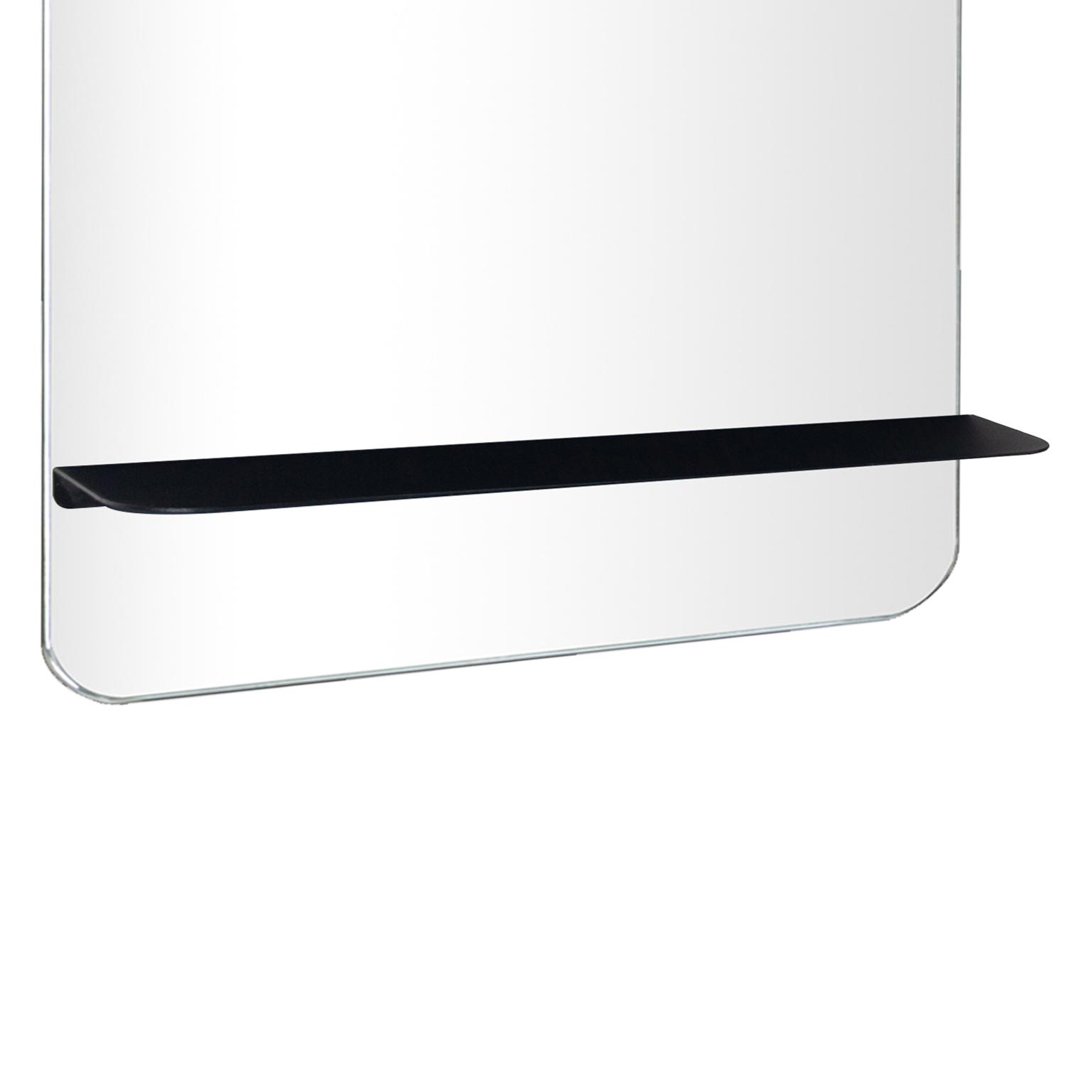 Miroir rectangulaire avec tablette noire 40 x 70 cm SIMONA