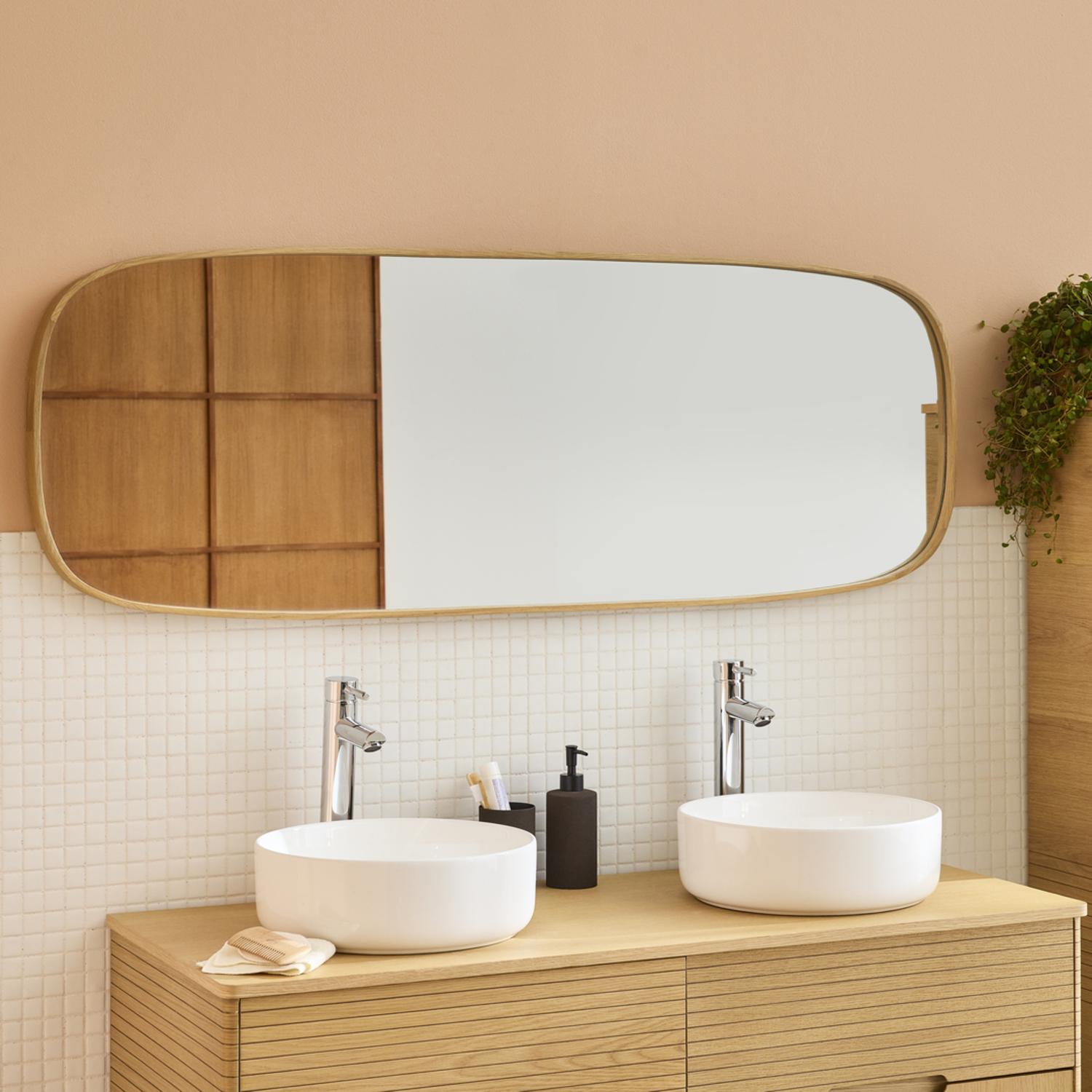 Miroir rectangulaire chêne 50x140 FLOKI