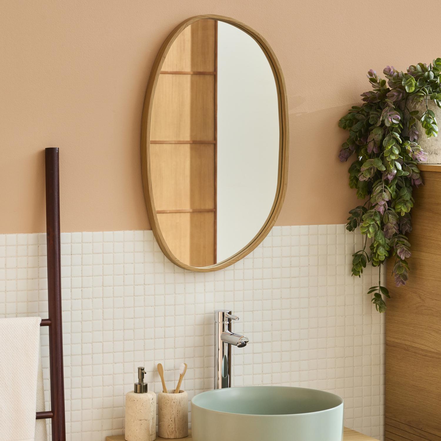 Miroir galet chêne 40x65 OAKY