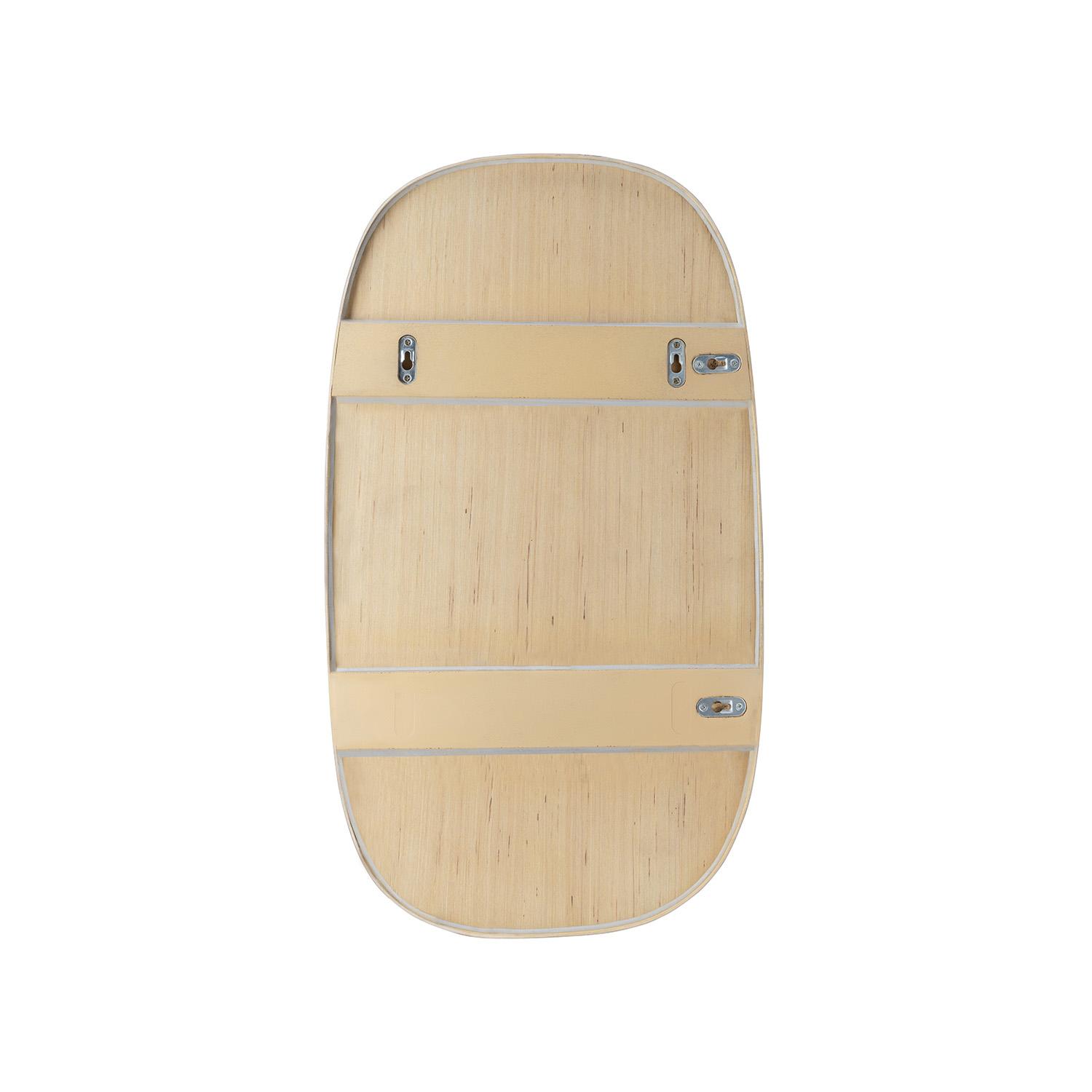 Miroir ovale chêne 40x70 cm MELOE