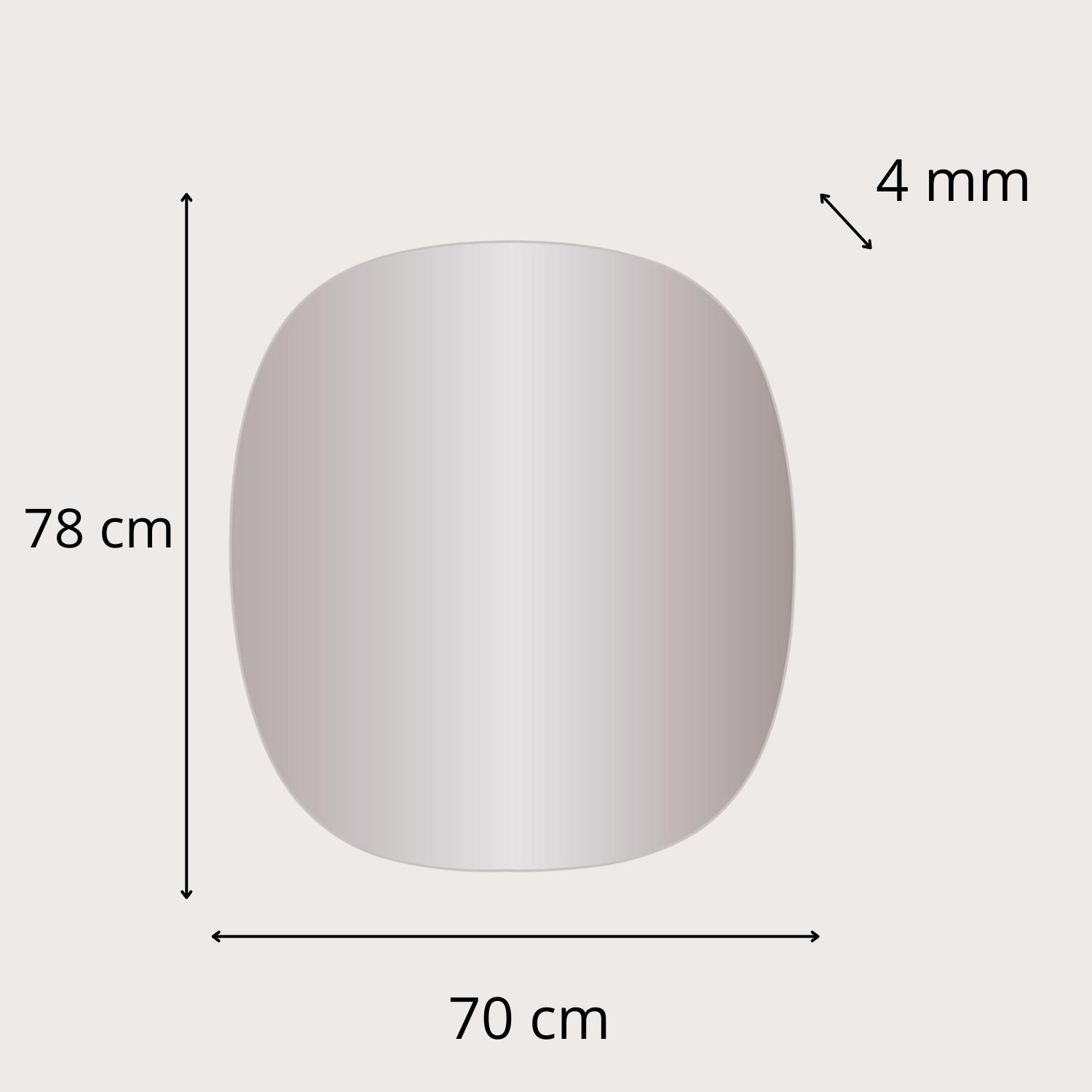 Miroir LED 70x78 cm organique