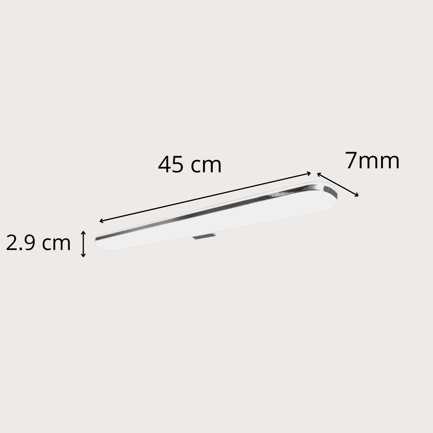 Spot LED chromé 45 cm LUZ