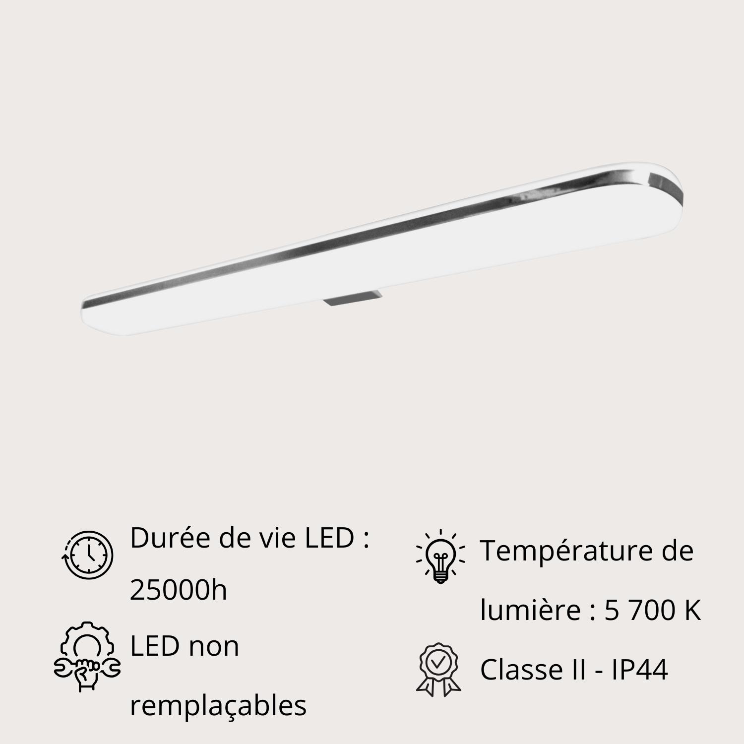 Spot LED chromé 45 cm LUZ