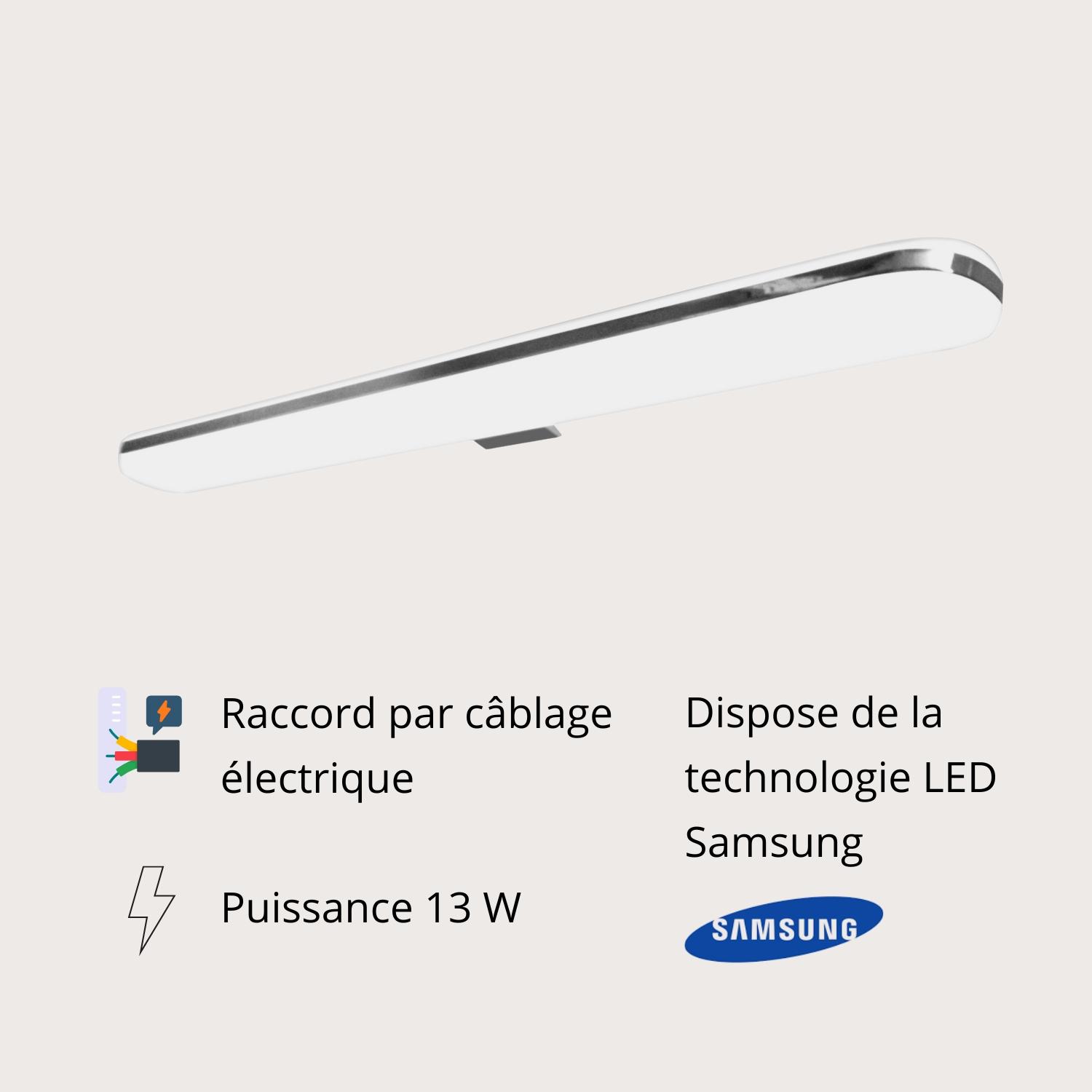 Spot LED chromé 45 cm LUZ