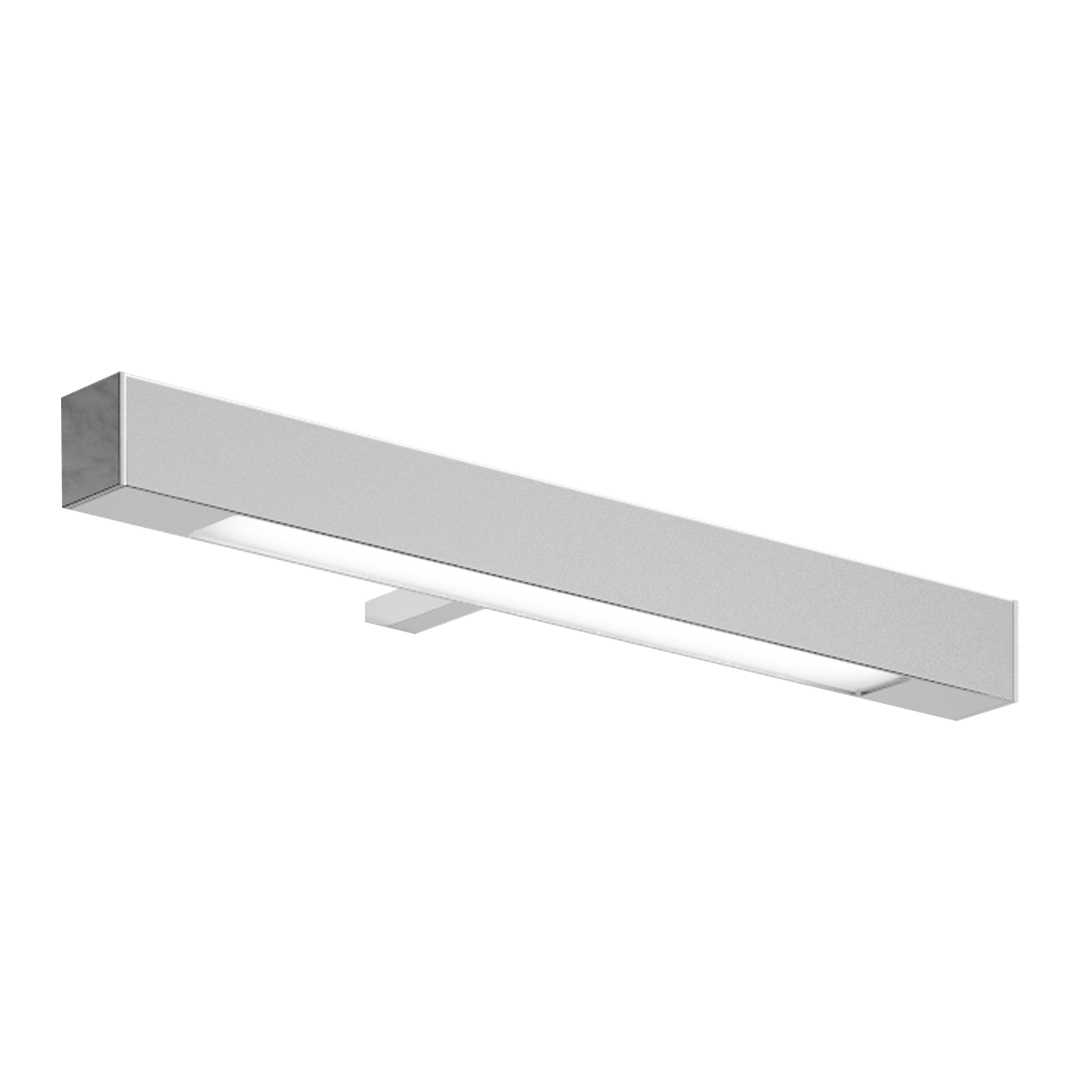 Spot LED chromé rectangulaire  en plastique 30cm